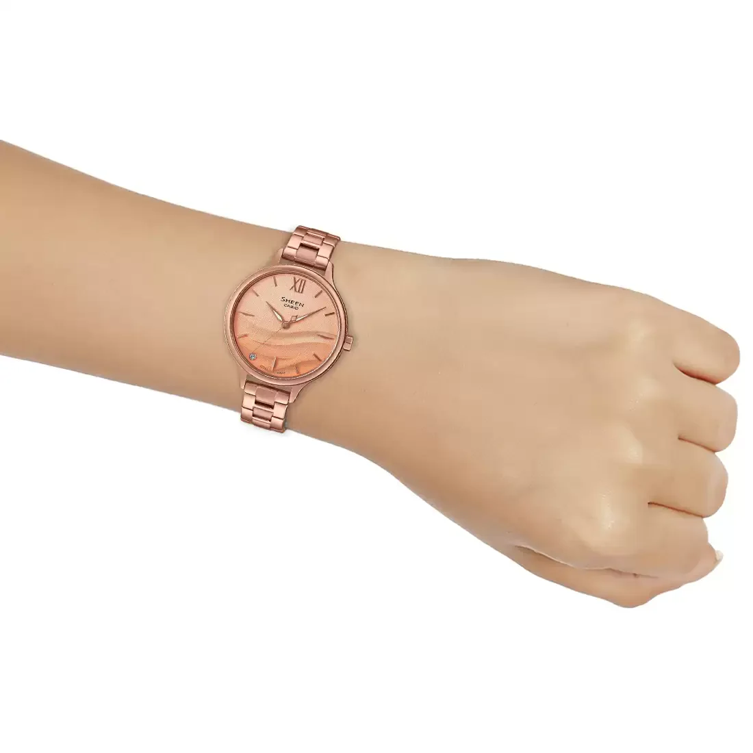 Sheen Women Quartz Dual Tone Dial Analog Stainless Steel Watch SH274 - Image 2