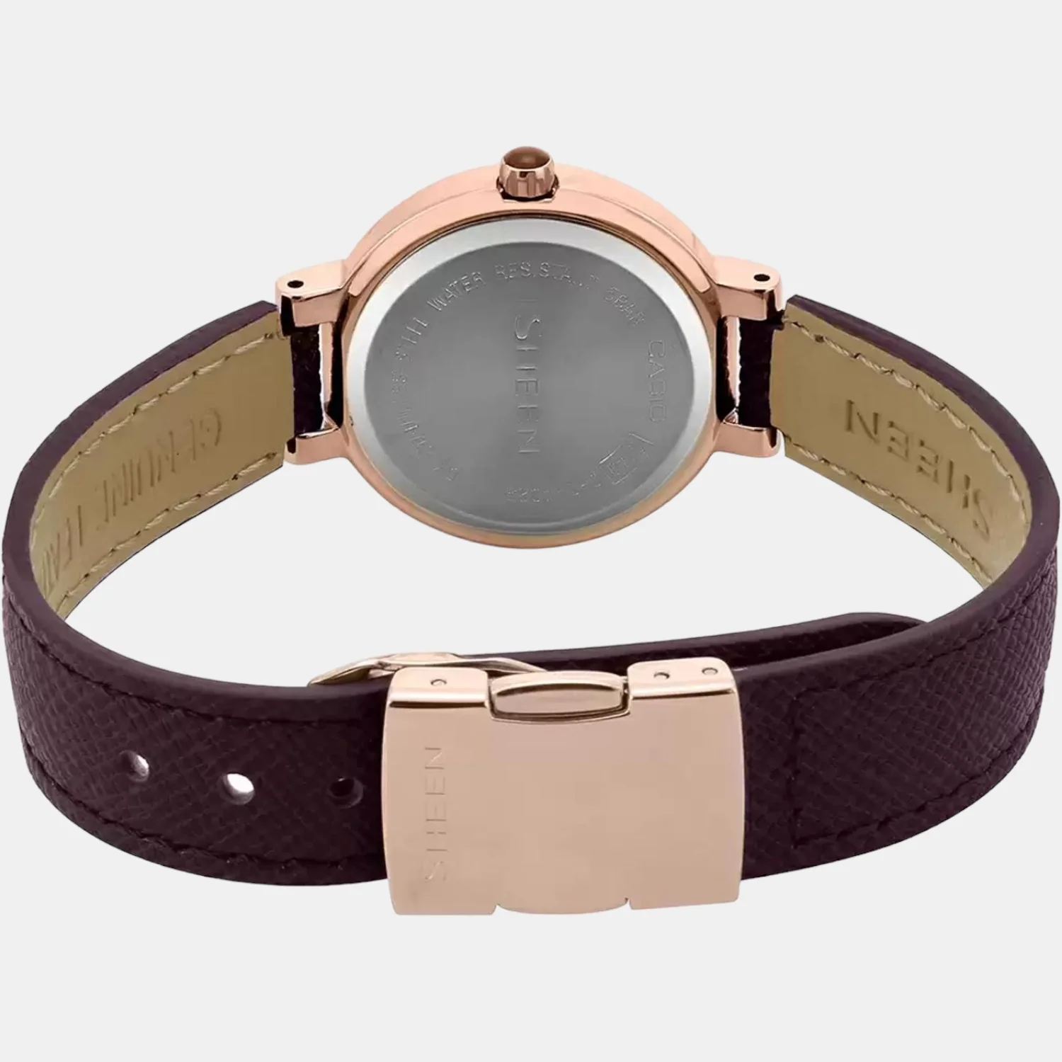 Sheen Women Quartz Rose Gold Dial Chronograph Leather Watch SX215 - Image 5