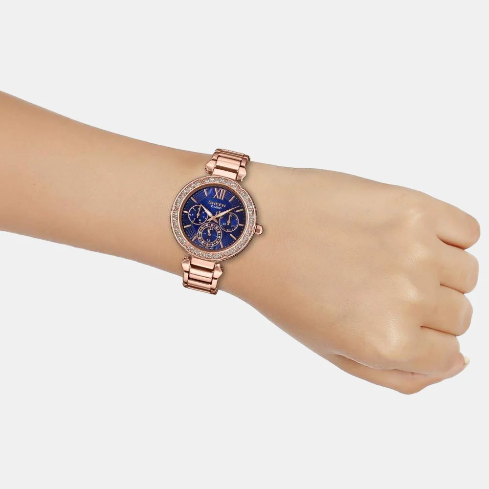 Sheen Women Quartz Rose Gold Dial Chronograph Stainless Steel Watch SX268 - Image 5