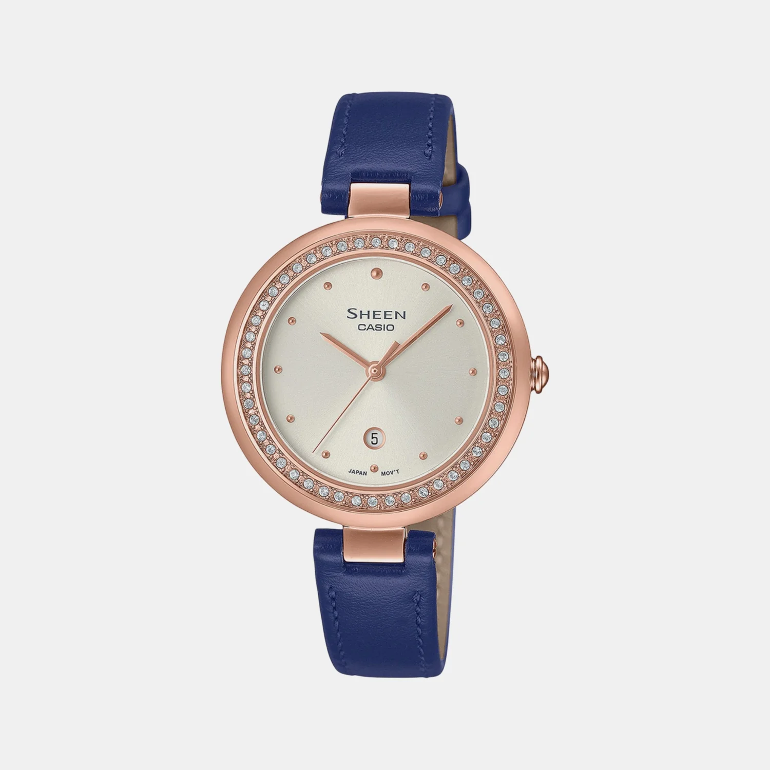 Sheen Women Quartz Beige Dial Analog Leather Watch SH297