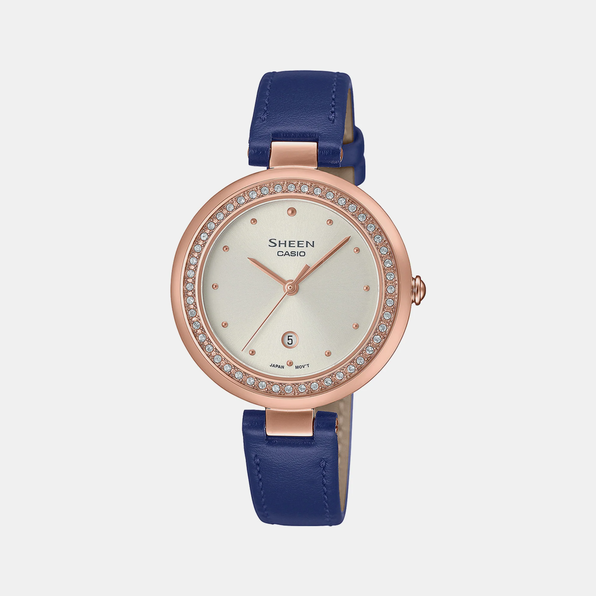 Sheen Women Quartz Beige Dial Analog Leather Watch SH297 - Image 2