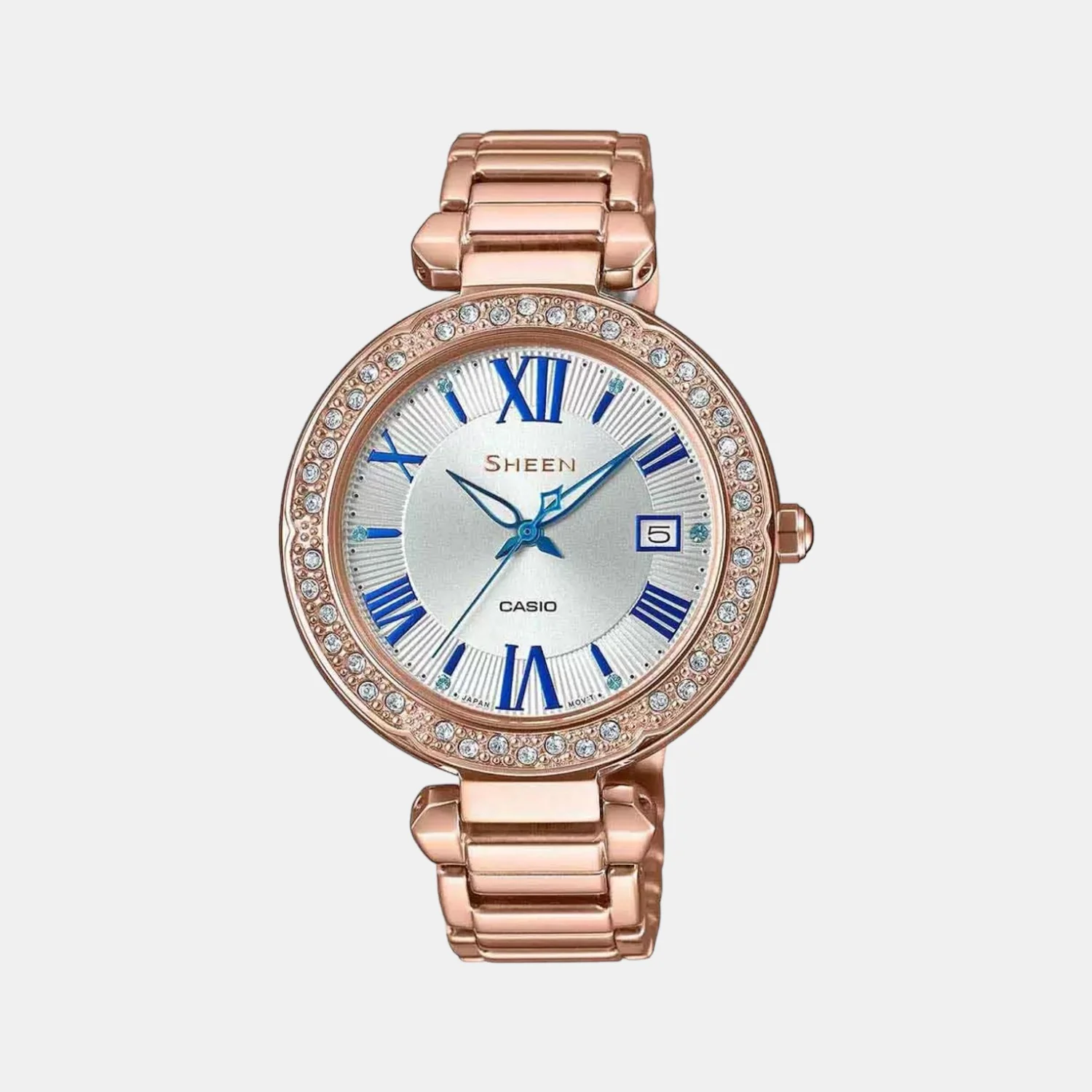 Sheen Women Quartz Silver Dial Analog Stainless Steel Watch SH210