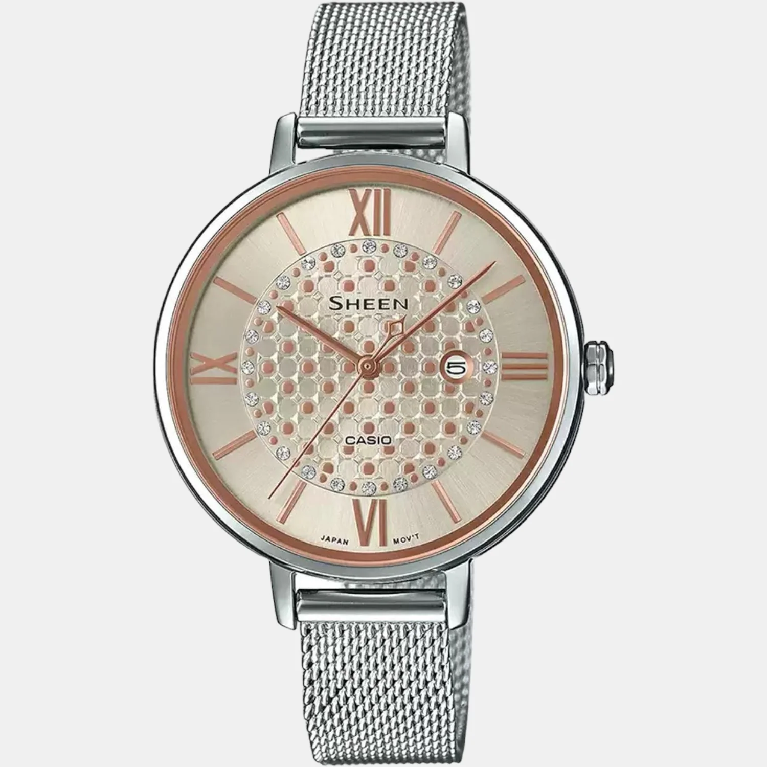 Sheen Women Quartz Silver Dial Analog Mesh Watch SH218 - Image 5