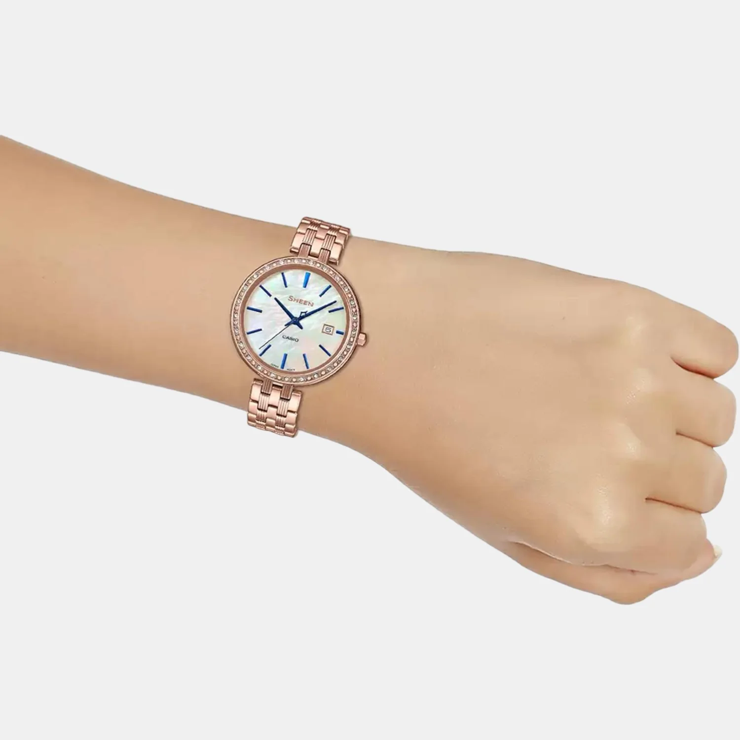 Sheen Women Quartz Silver Dial Analog Stainless Steel Watch SX242 - Image 6