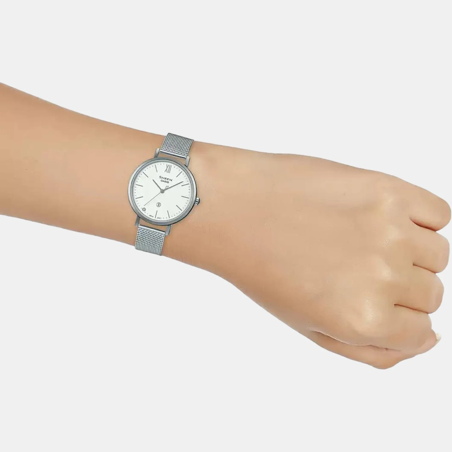 Sheen Women Quartz Silver Dial Analog Stainless Steel Watch SX277 - Image 5
