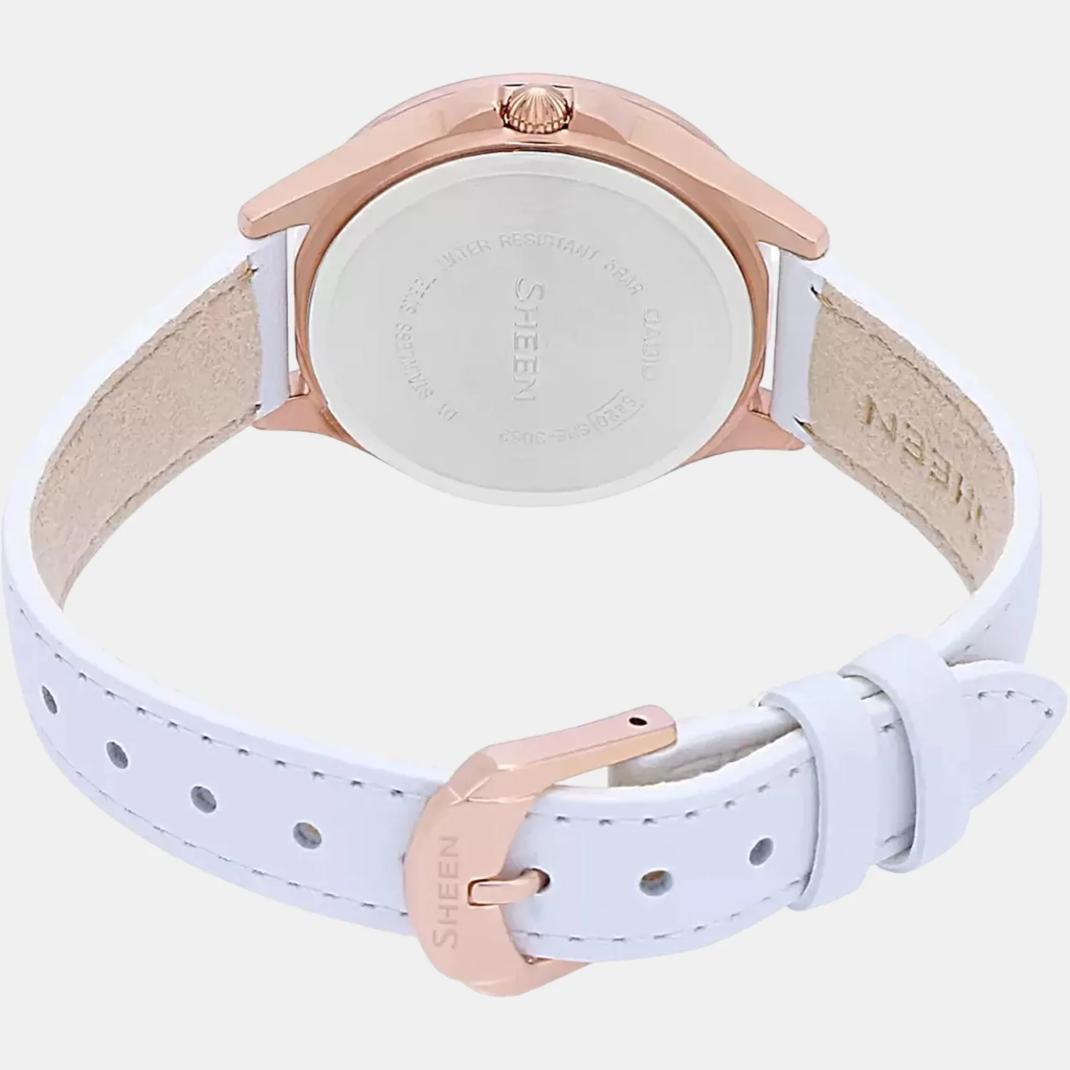 Sheen Women Quartz Silver Dial Chronograph Leather Watch SX220 - Image 5