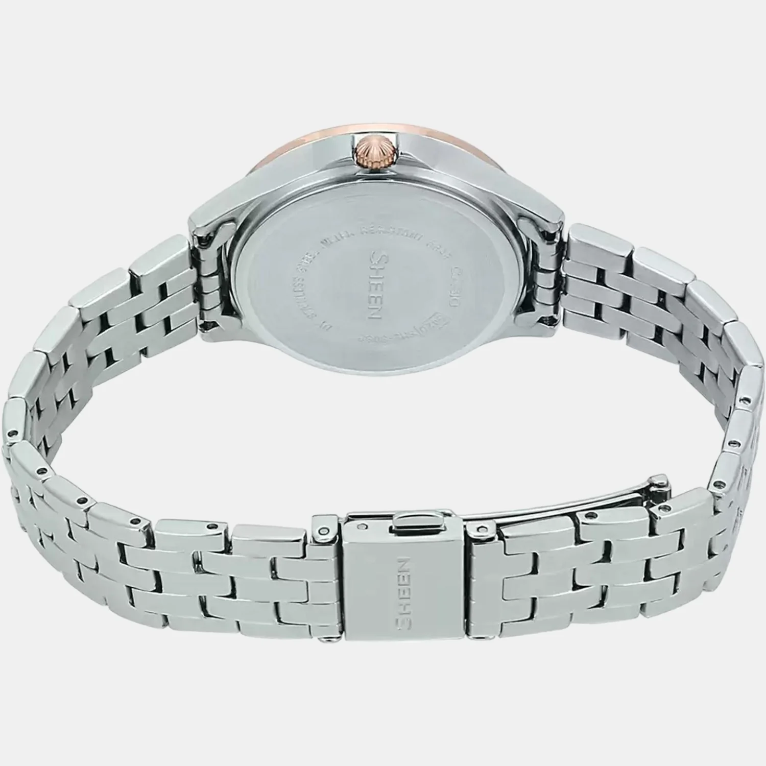 Sheen Women Quartz Silver Dial Chronograph Stainless Steel Watch SX221 - Image 5