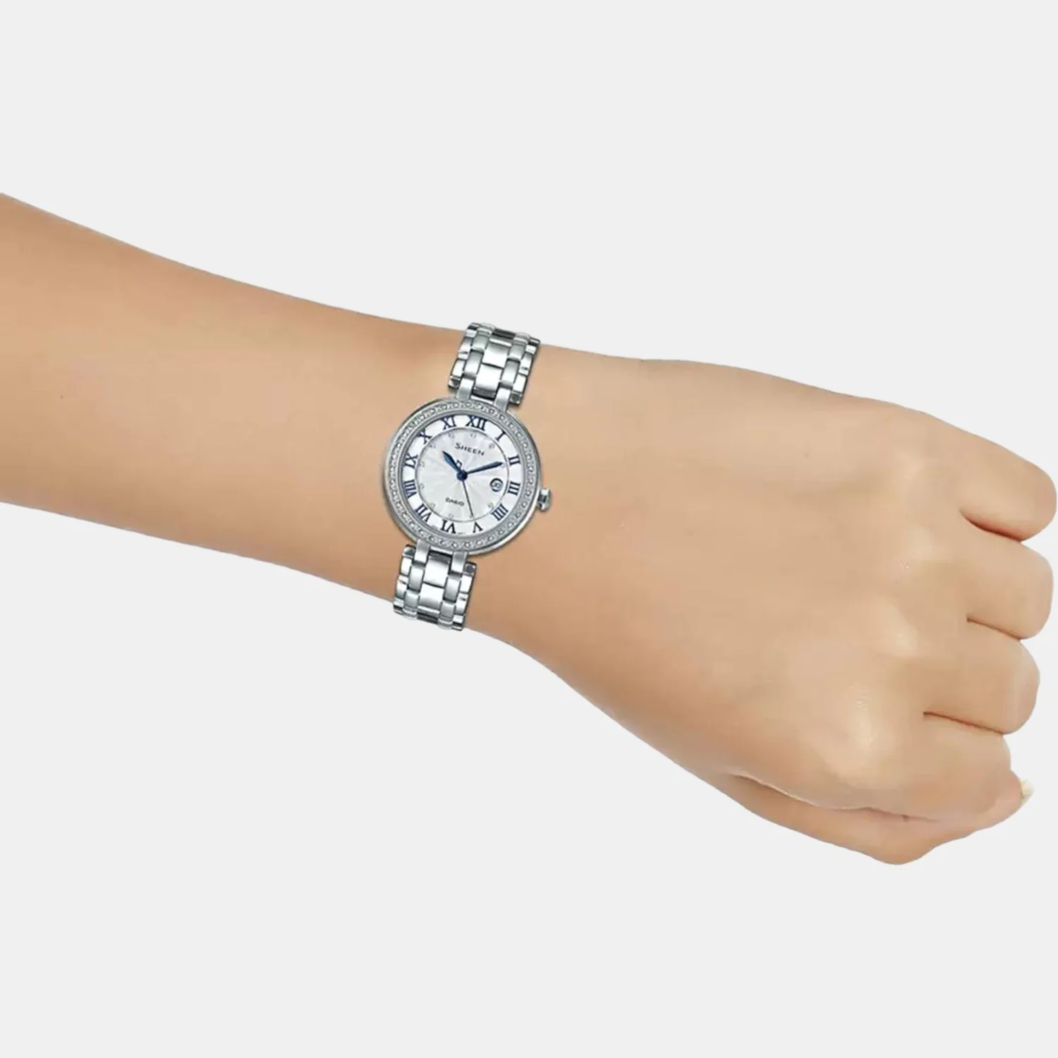 Sheen Women Quartz White Dial Analog Stainless Steel Watch SX174 - Image 5