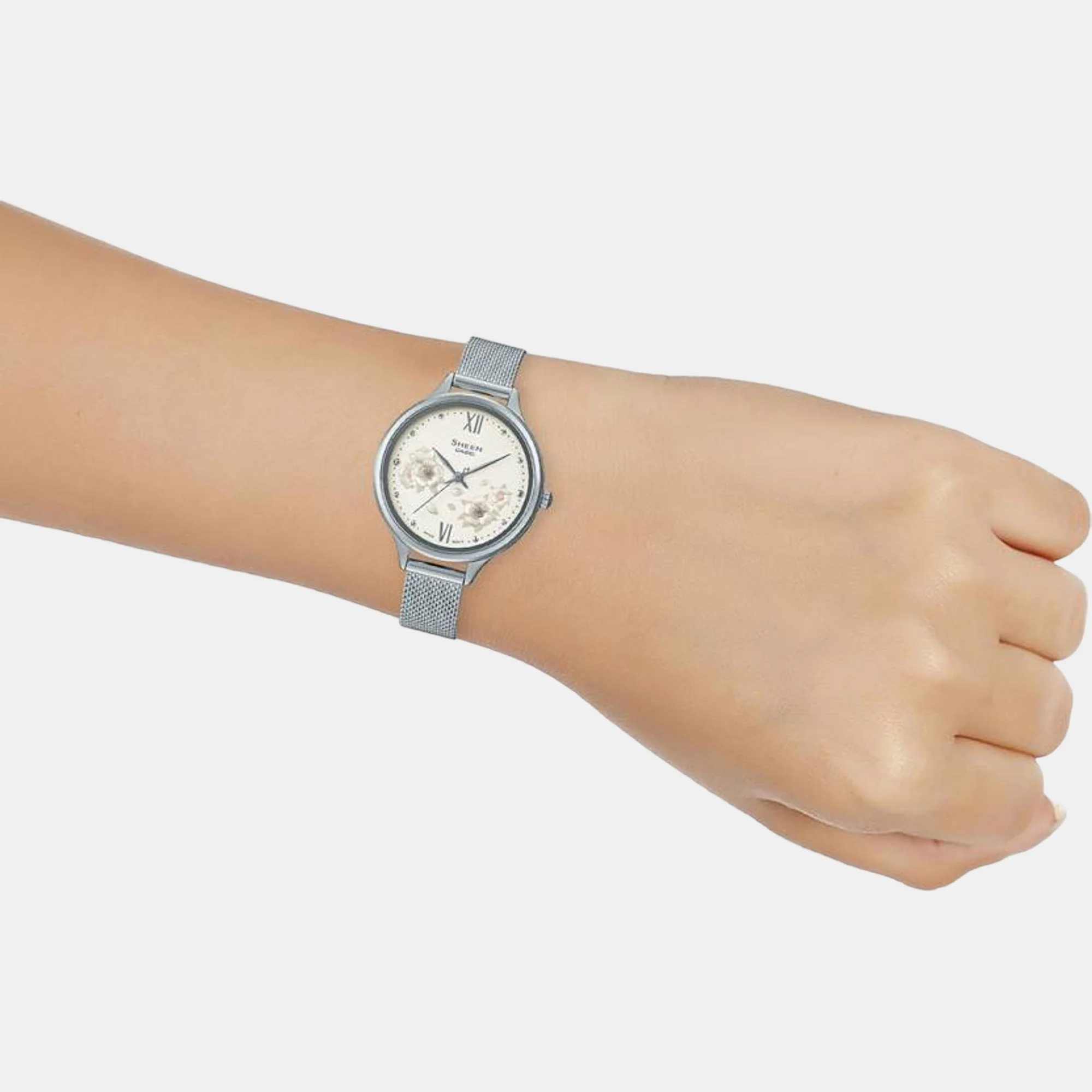 Sheen Women Quartz White Dial Chronograph Stainless Steel Watch SH275 - Image 4