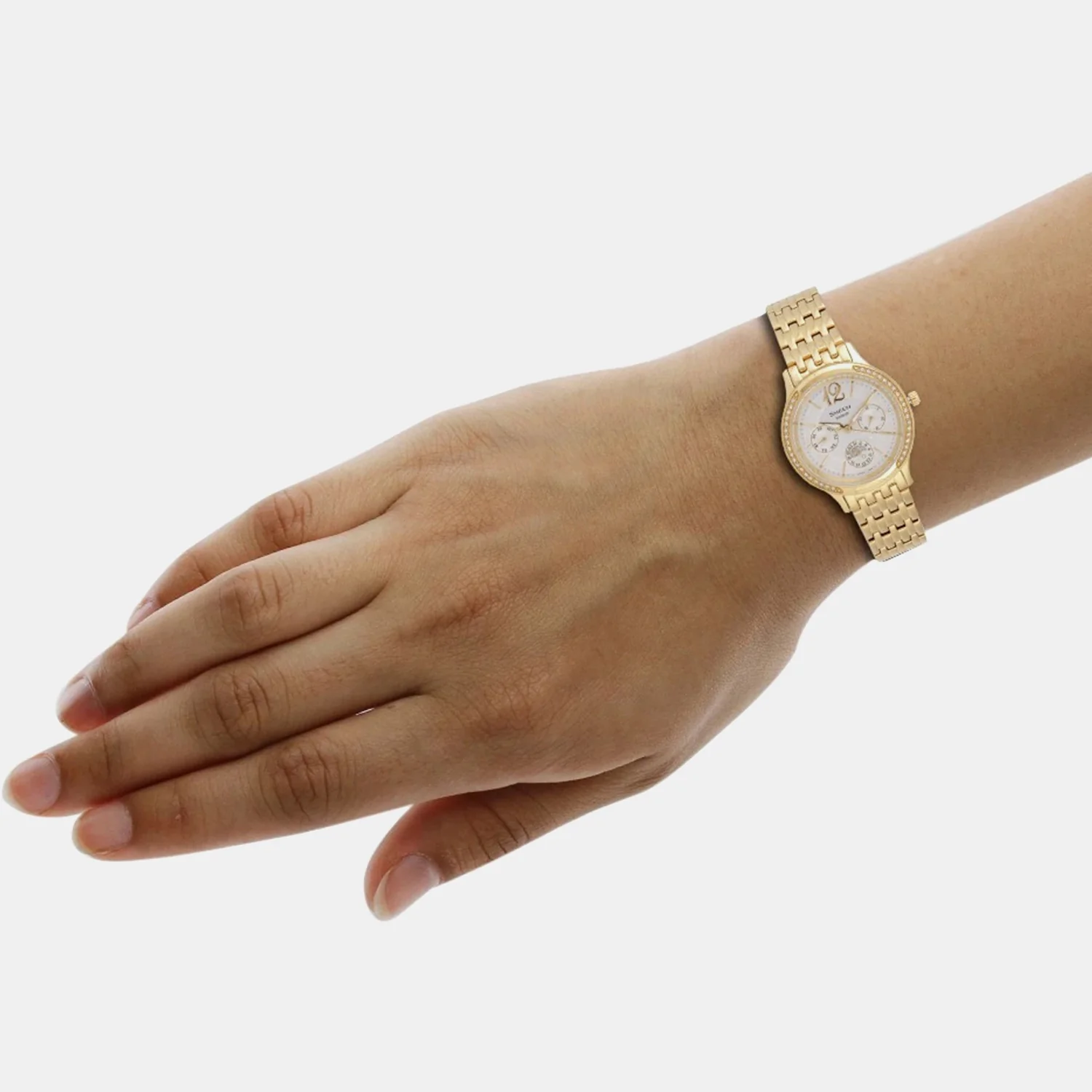 Sheen Women Quartz White Dial Multi-Function Stainless Steel Watch SX086 - Image 6
