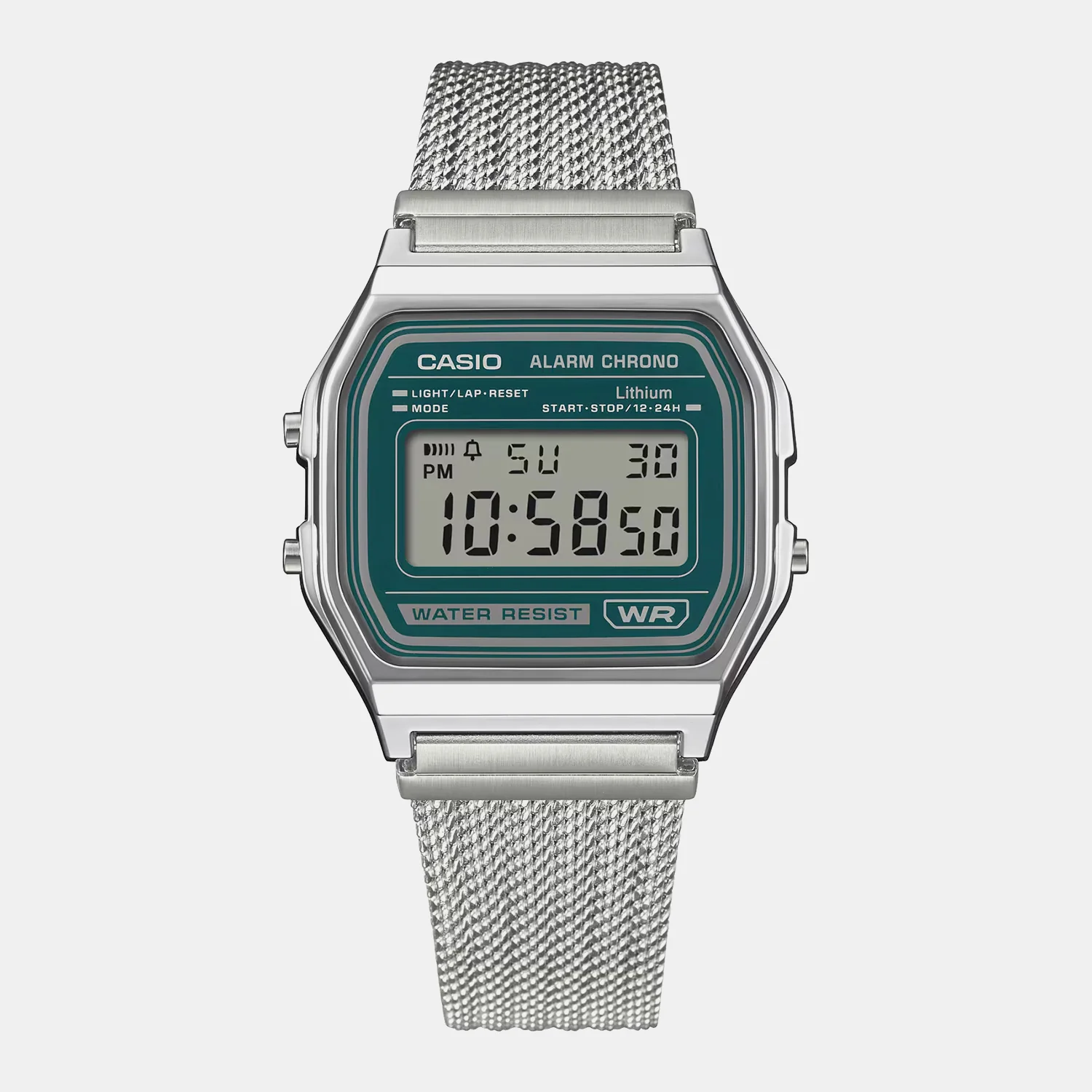 Unisex Quartz Green Dial Digital Mesh Watch D413 - Image 2