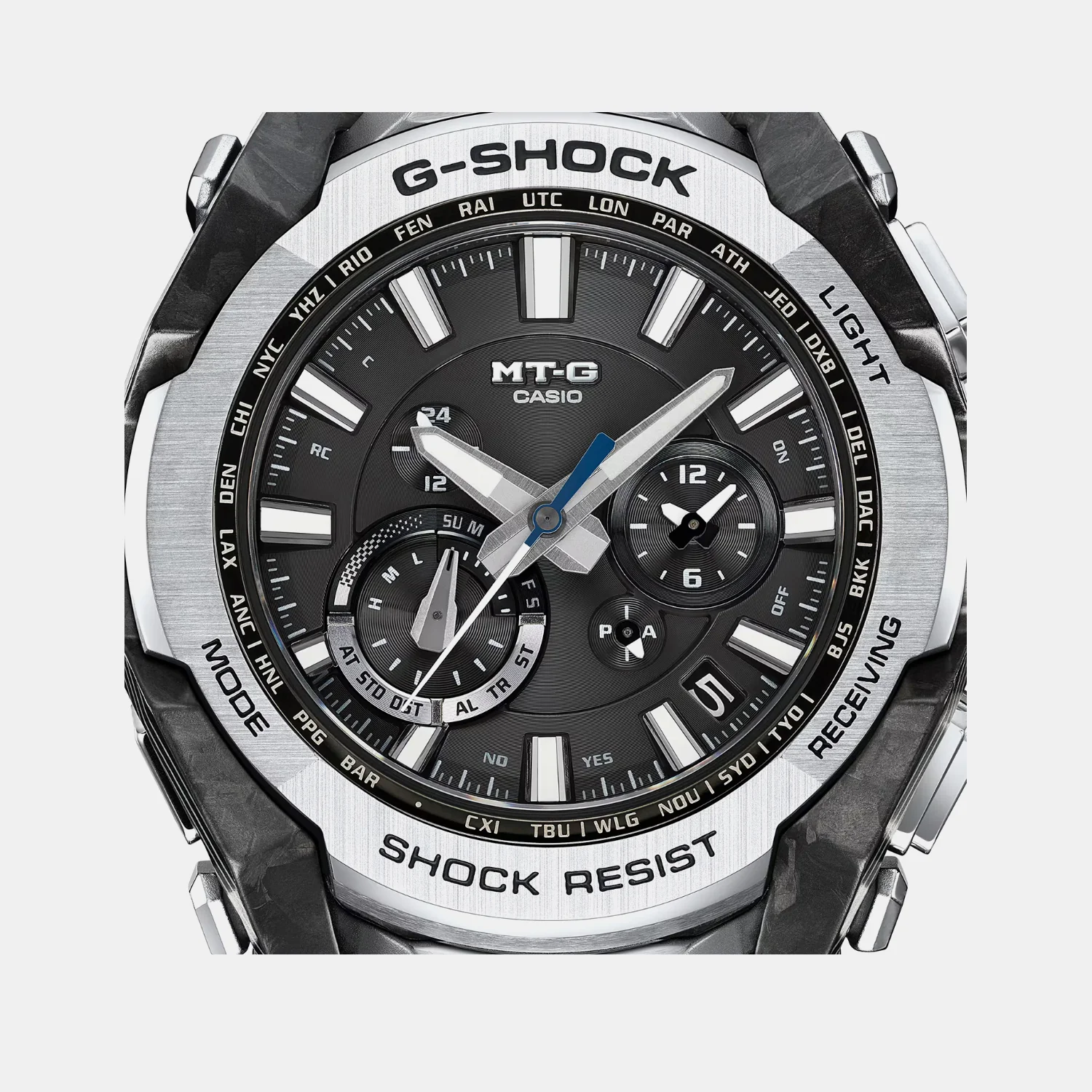 Unisex Solar Black Dial Analog Stainless Steel Watch G1716 - Image 3