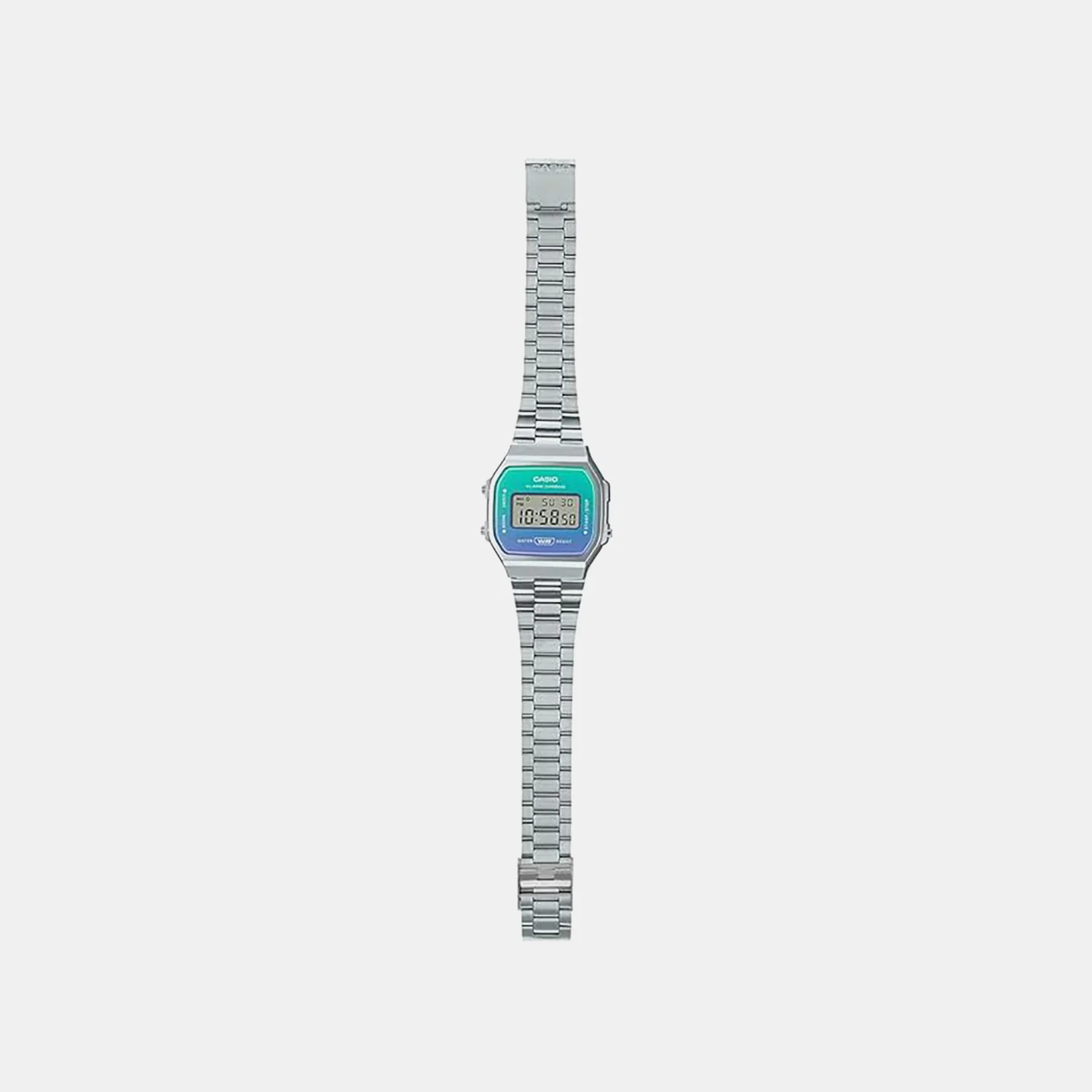 Vintage Men Quartz Blue Dial Digital Stainless Steel Watch D283 - Image 5
