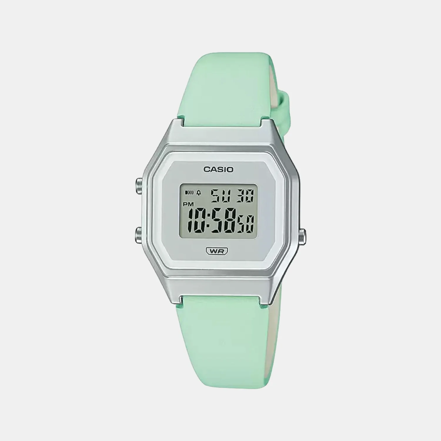 Vintage Men Quartz Silver Dial Digital Silicone Watch D286