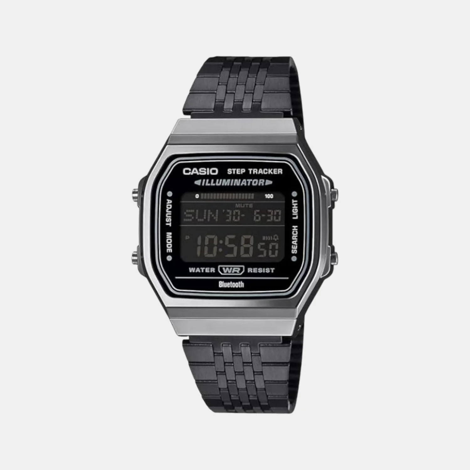 Vintage Unisex Quartz Black Dial Analog-Digital Resin Watch D367