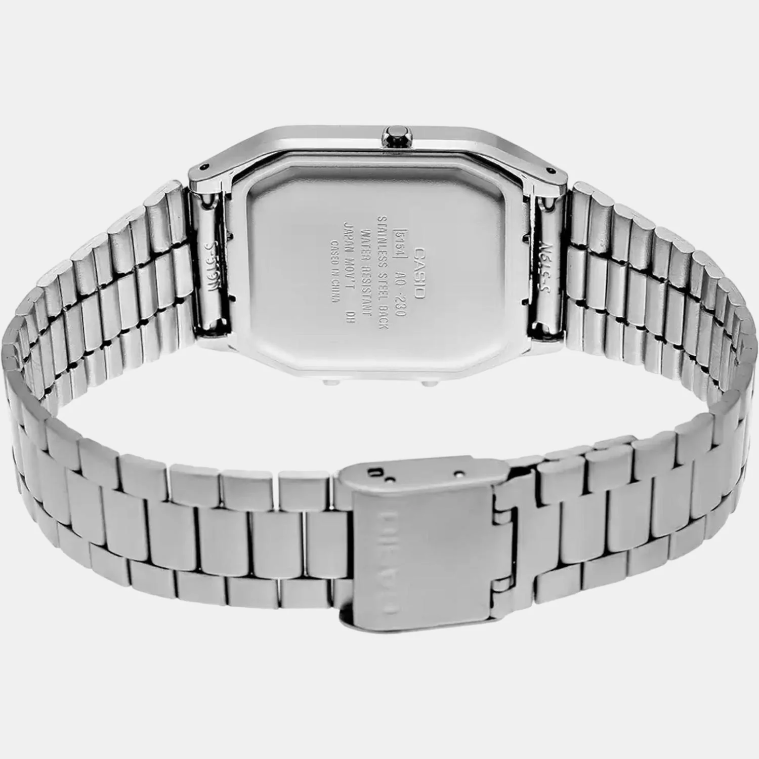 Vintage Unisex Quartz Black Dial Analog-Digital Stainless Steel Watch AD01 - Image 5