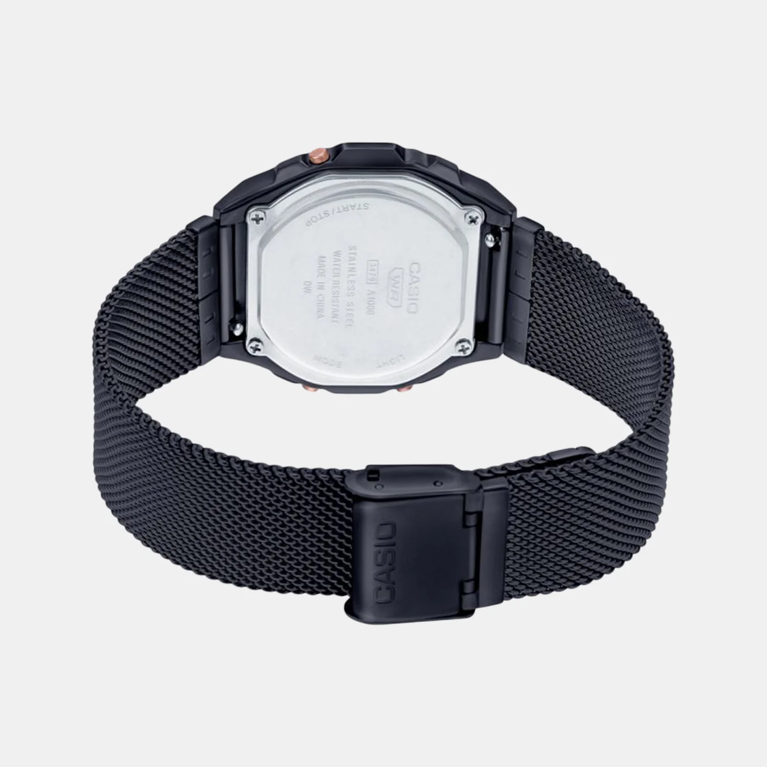 Vintage Unisex Quartz Black Dial Analog-Digital Stainless Steel Watch D264 - Image 3