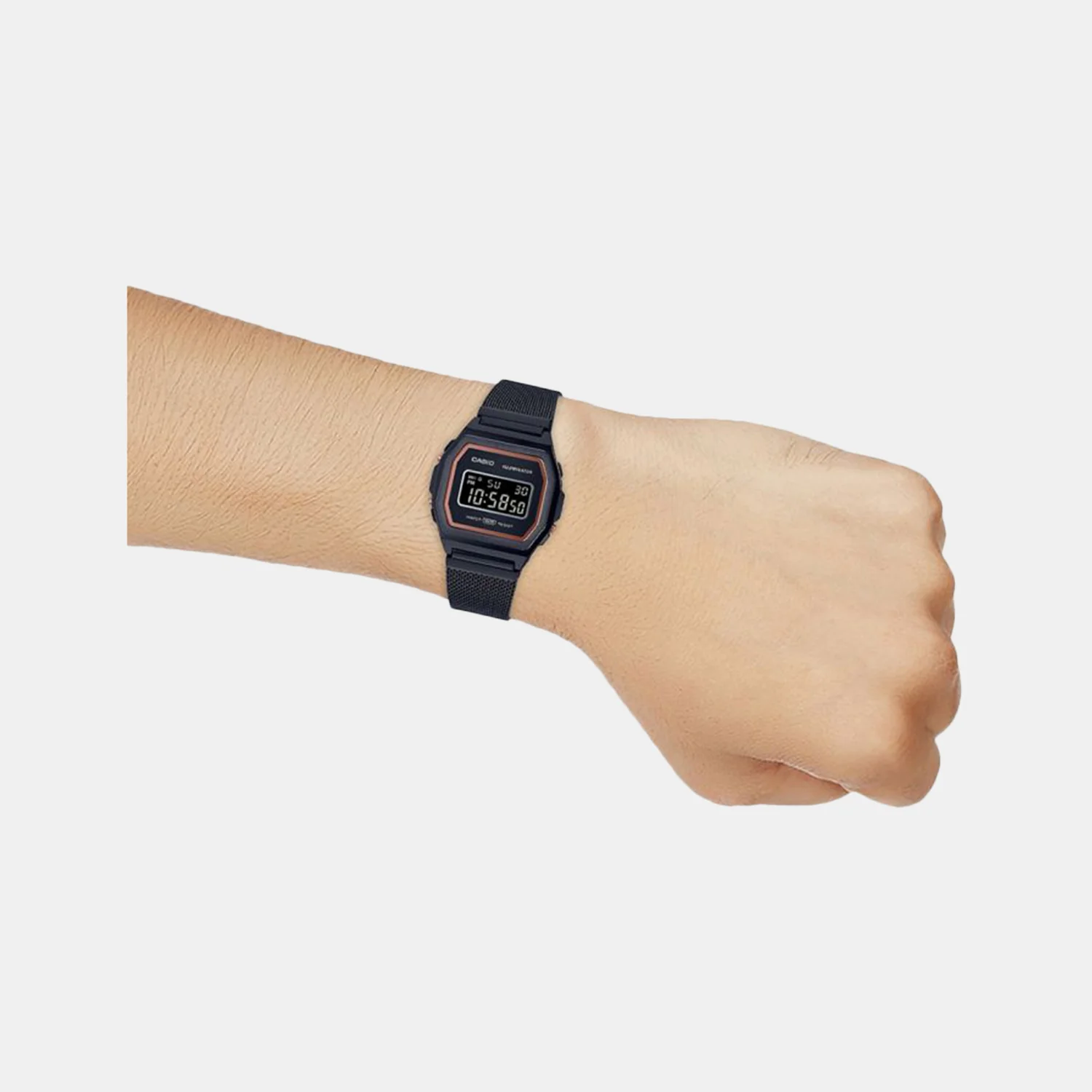 Vintage Unisex Quartz Black Dial Analog-Digital Stainless Steel Watch D264 - Image 5