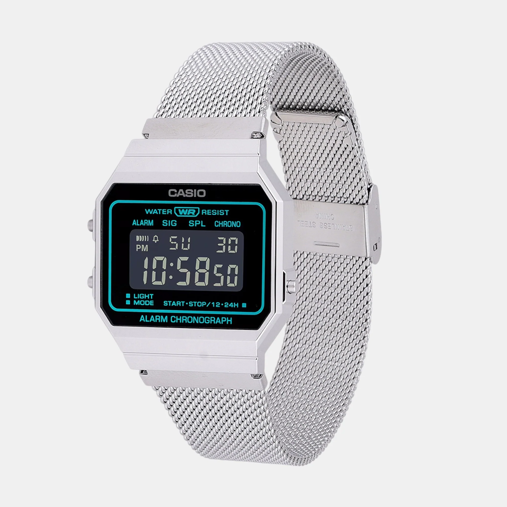 Vintage Unisex Quartz Black Dial Digital Mesh Watch D329 - Image 2