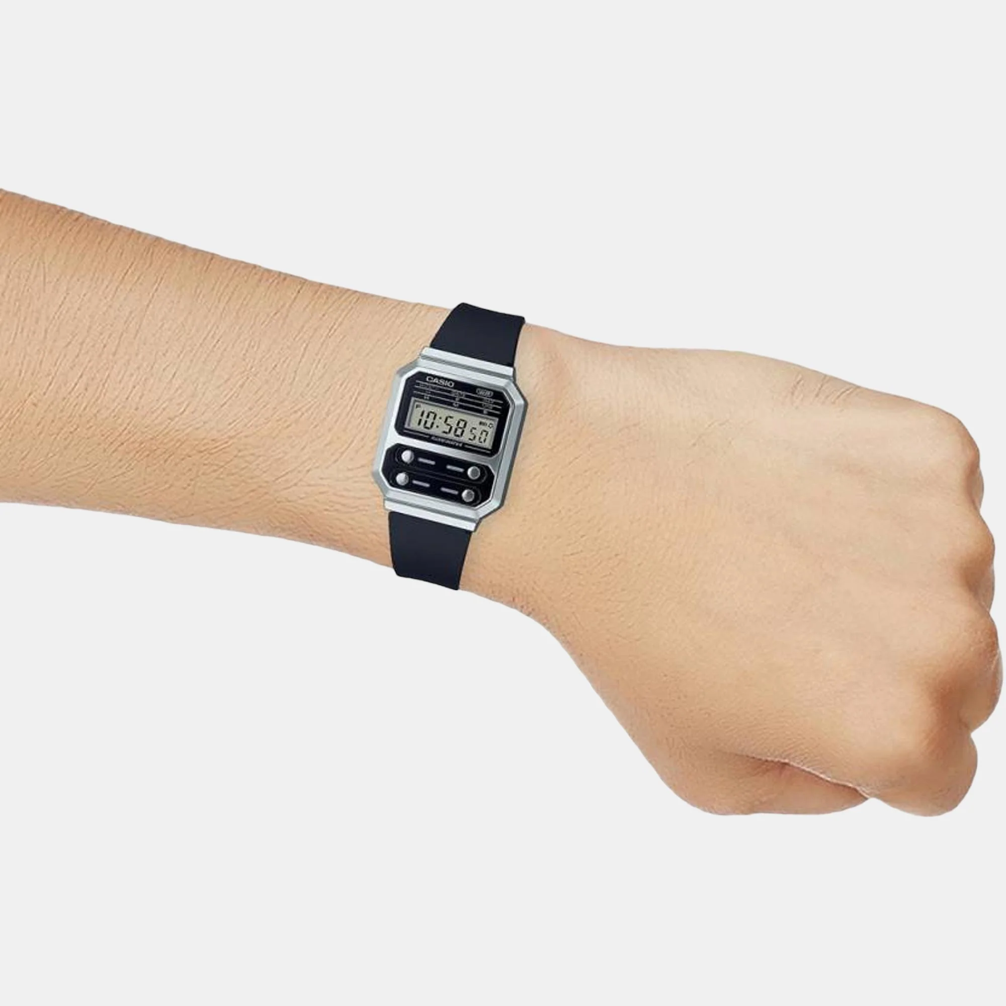 Vintage Unisex Quartz Black Dial Digital Resin Watch D290 - Image 4