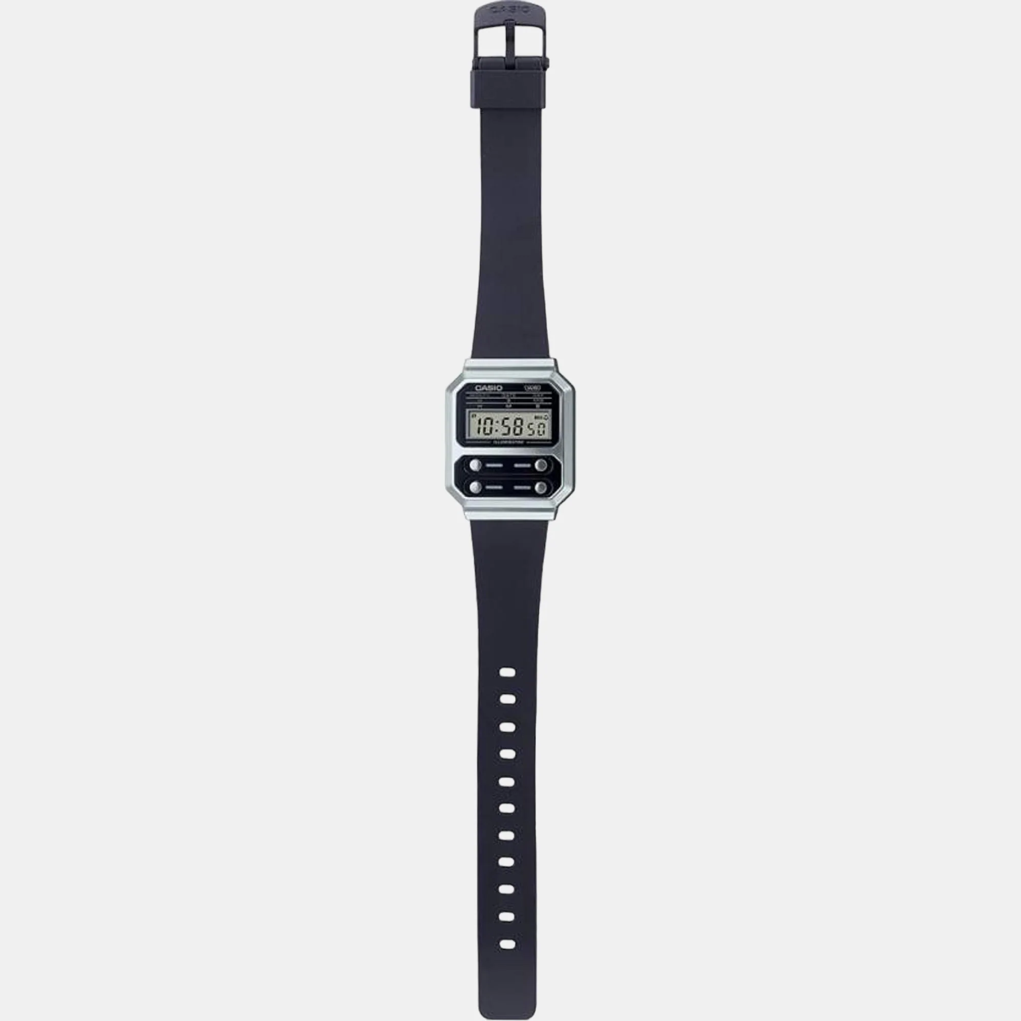 Vintage Unisex Quartz Black Dial Digital Resin Watch D290 - Image 5