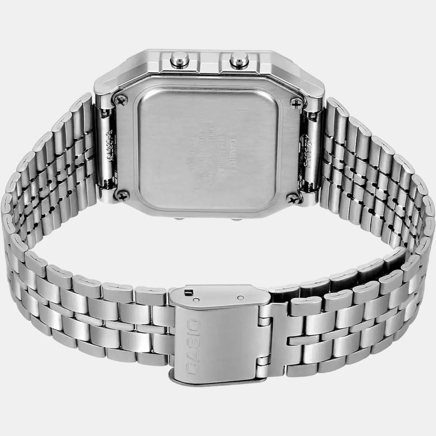 Vintage Unisex Quartz Black Dial Digital Stainless Steel Watch D133 - Image 4