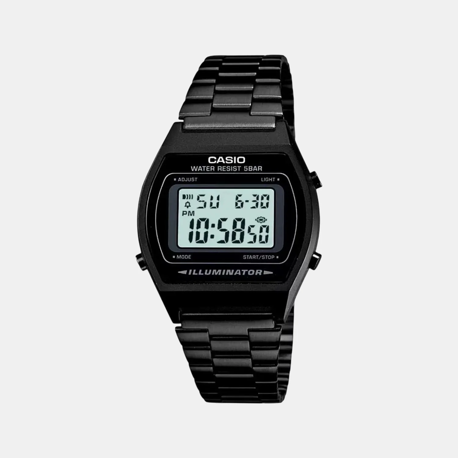 Vintage Unisex Quartz Black Dial Digital Stainless Steel Watch D180