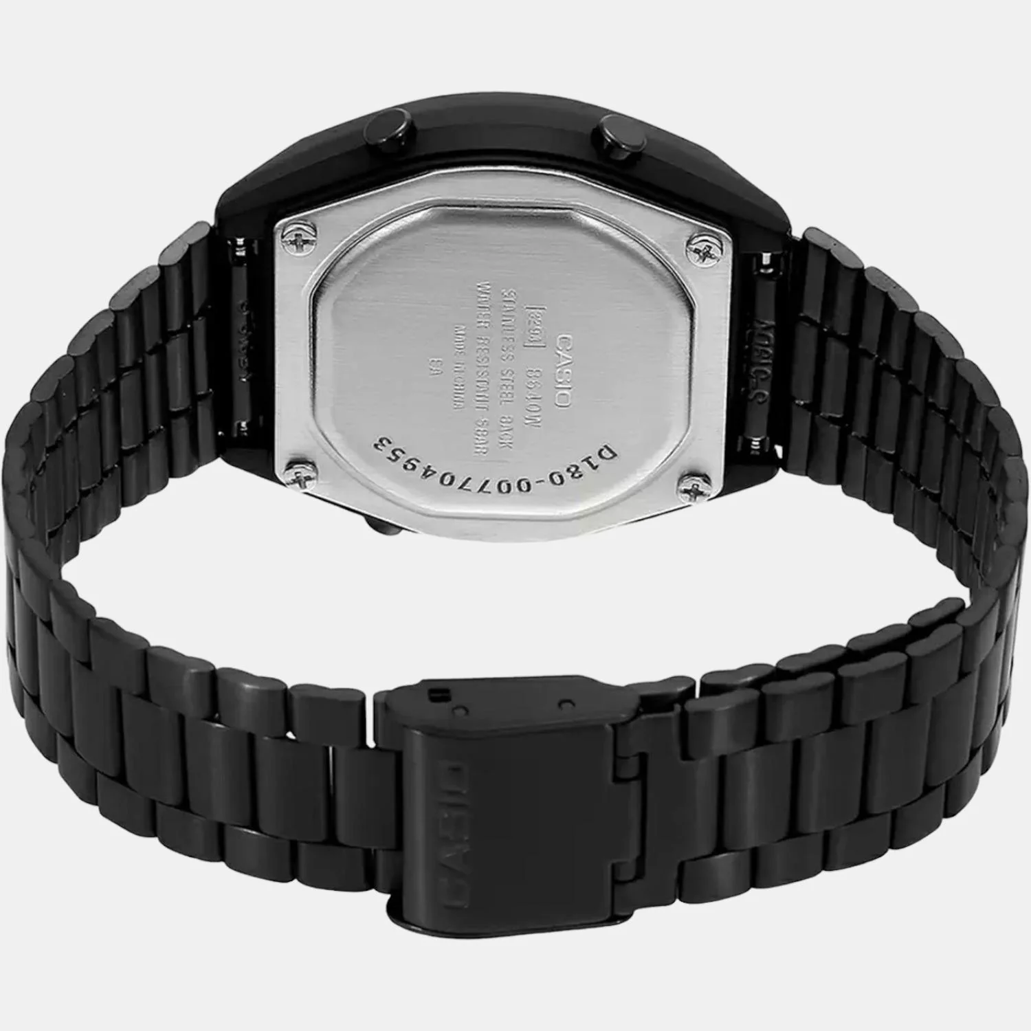 Vintage Unisex Quartz Black Dial Digital Stainless Steel Watch D180 - Image 6