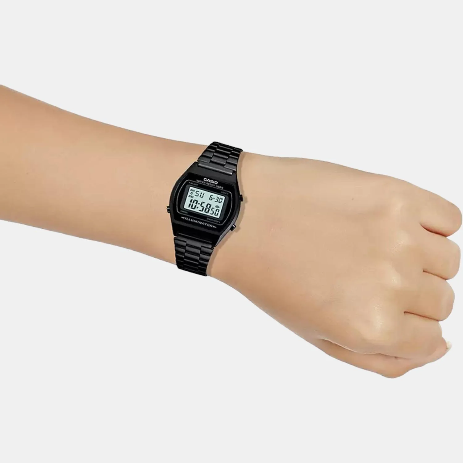 Vintage Unisex Quartz Black Dial Digital Stainless Steel Watch D180 - Image 7
