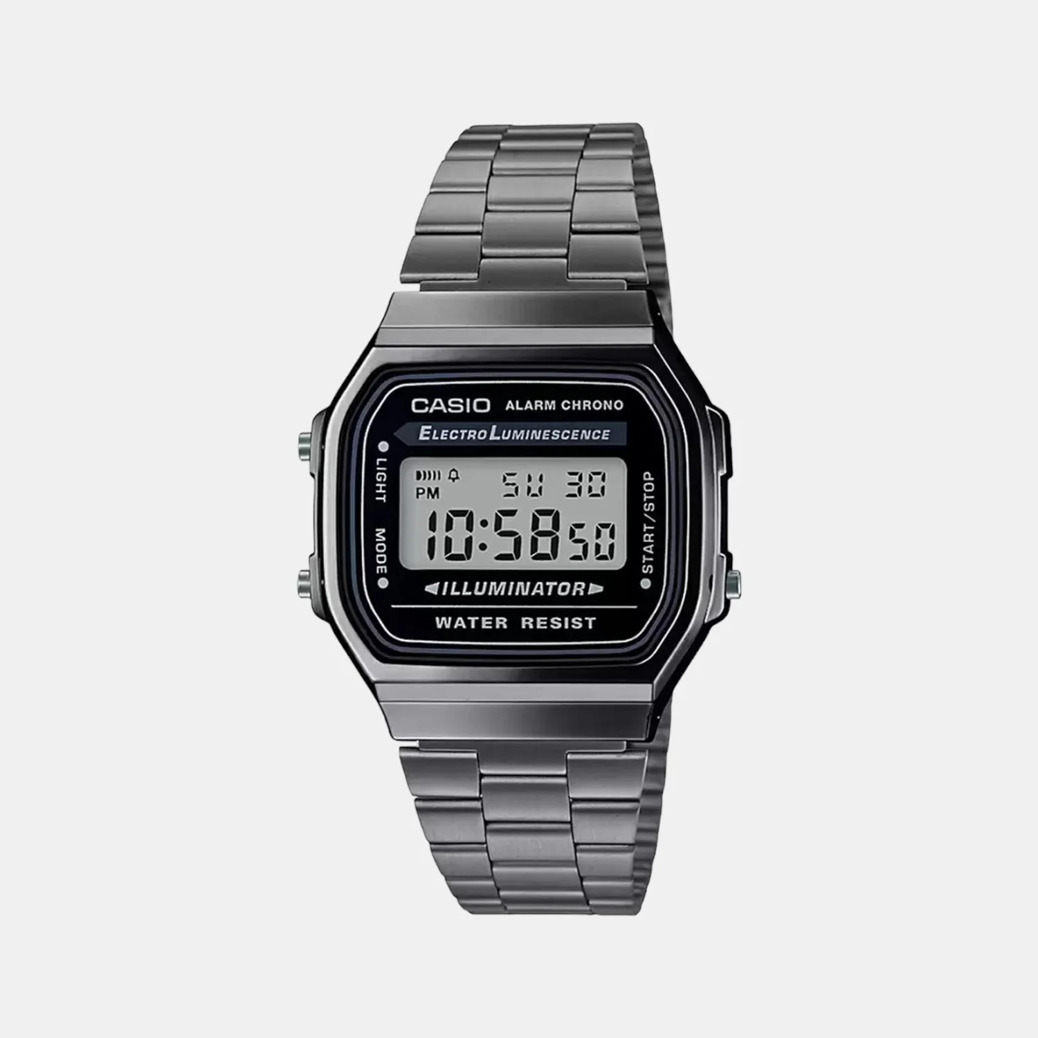 Vintage Unisex Quartz Black Dial Digital Stainless Steel Watch D181 - Image 2