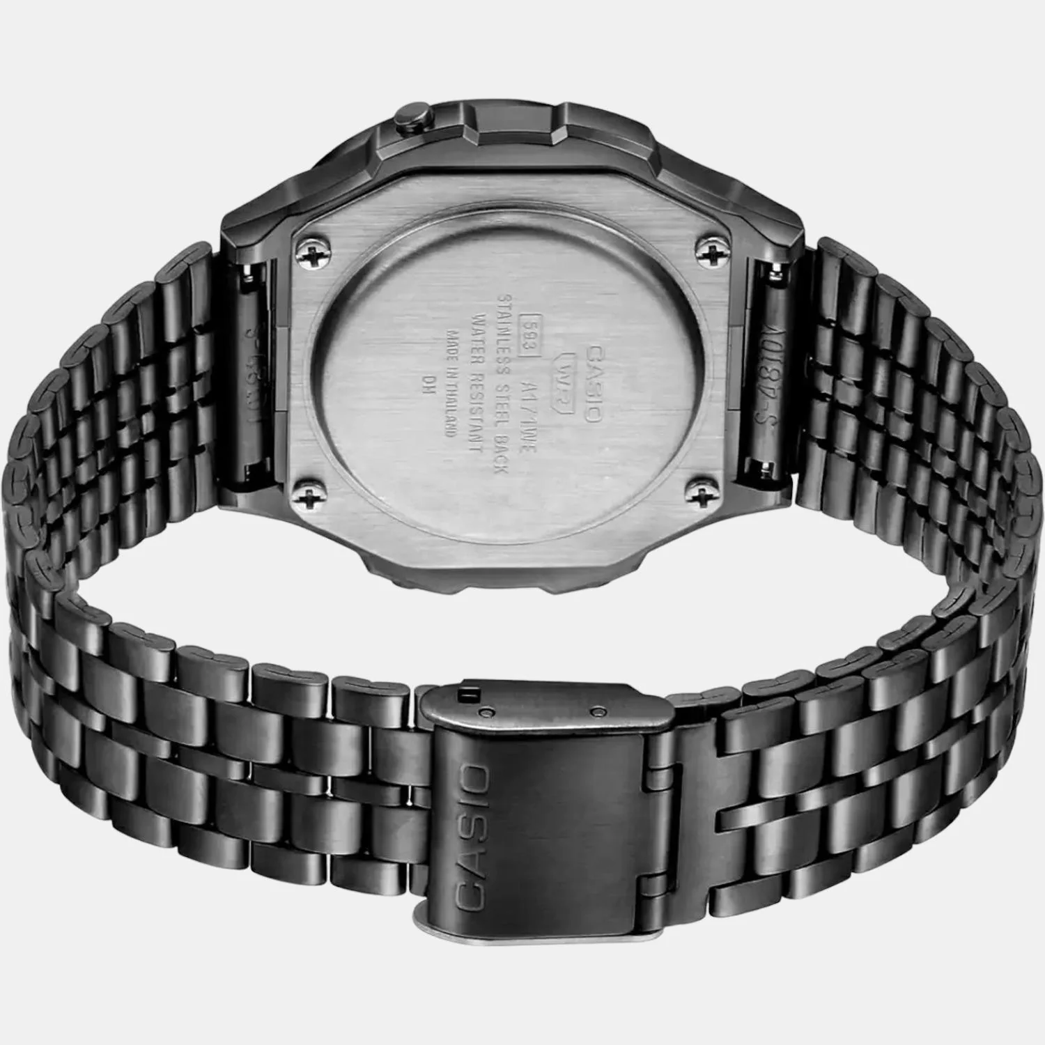 Vintage Unisex Quartz Black Dial Digital Stainless Steel Watch D225 - Image 5