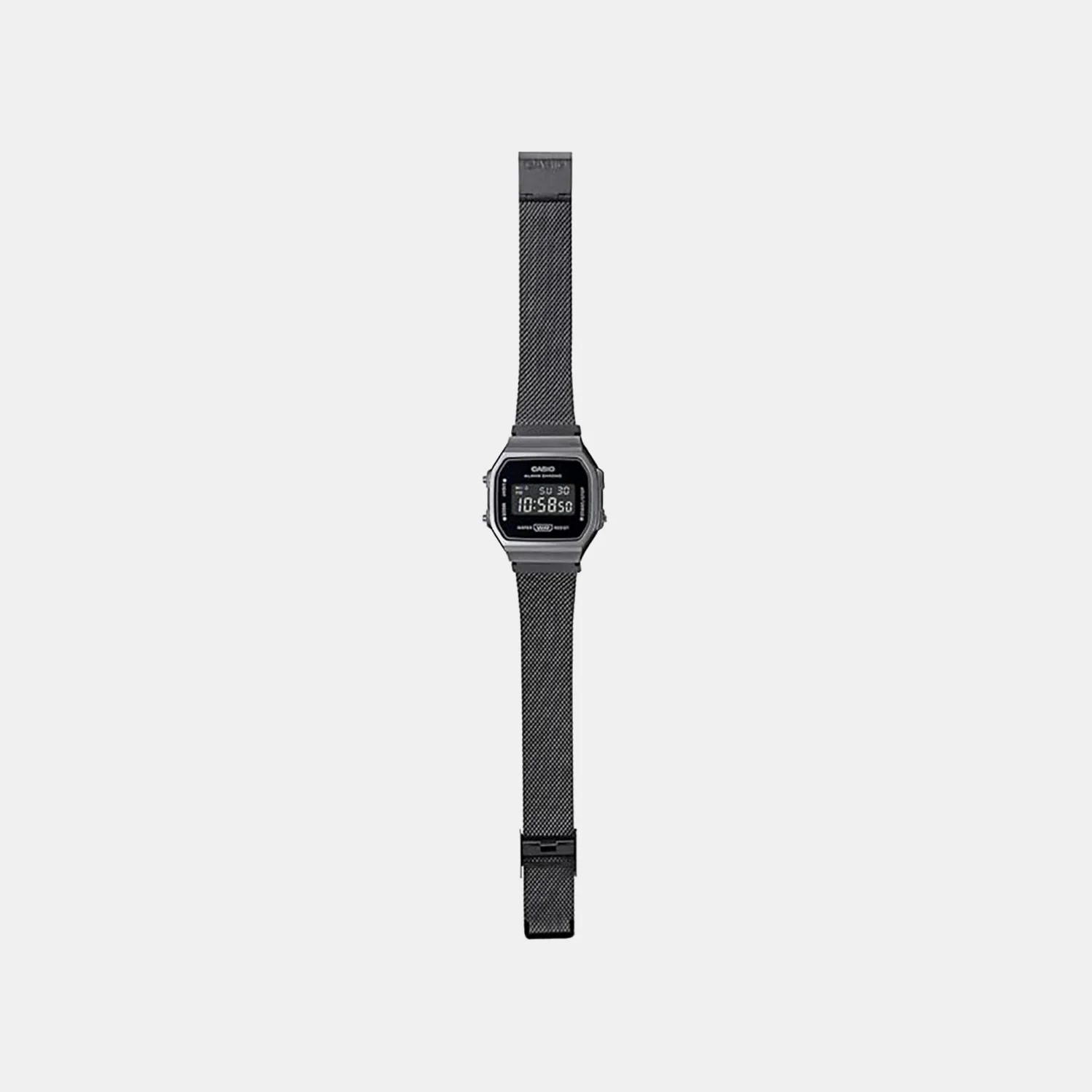 Vintage Unisex Quartz Black Dial Digital Mesh Watch D259 - Image 4