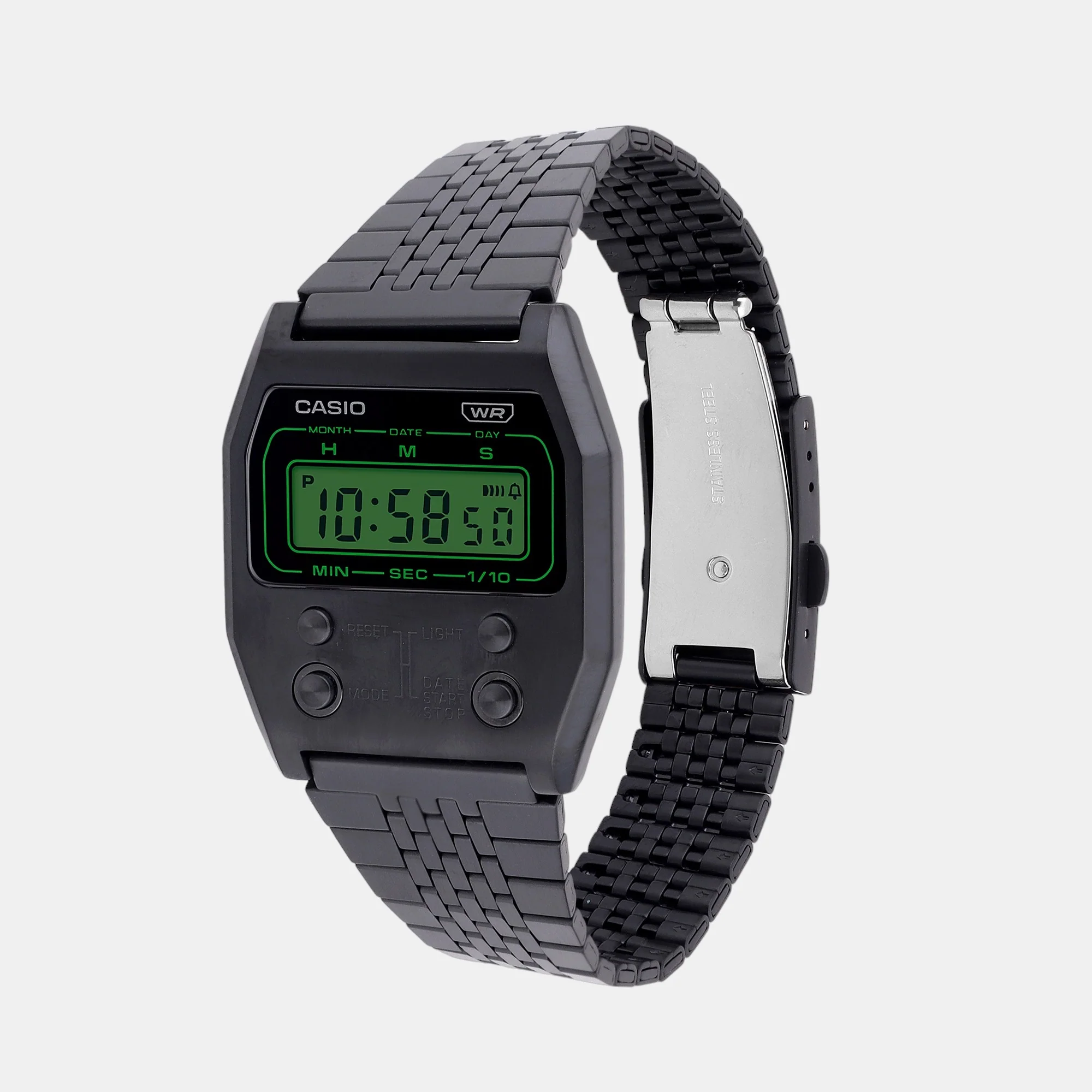 Vintage Unisex Quartz Black Dial Digital Stainless Steel Watch D325 - Image 6