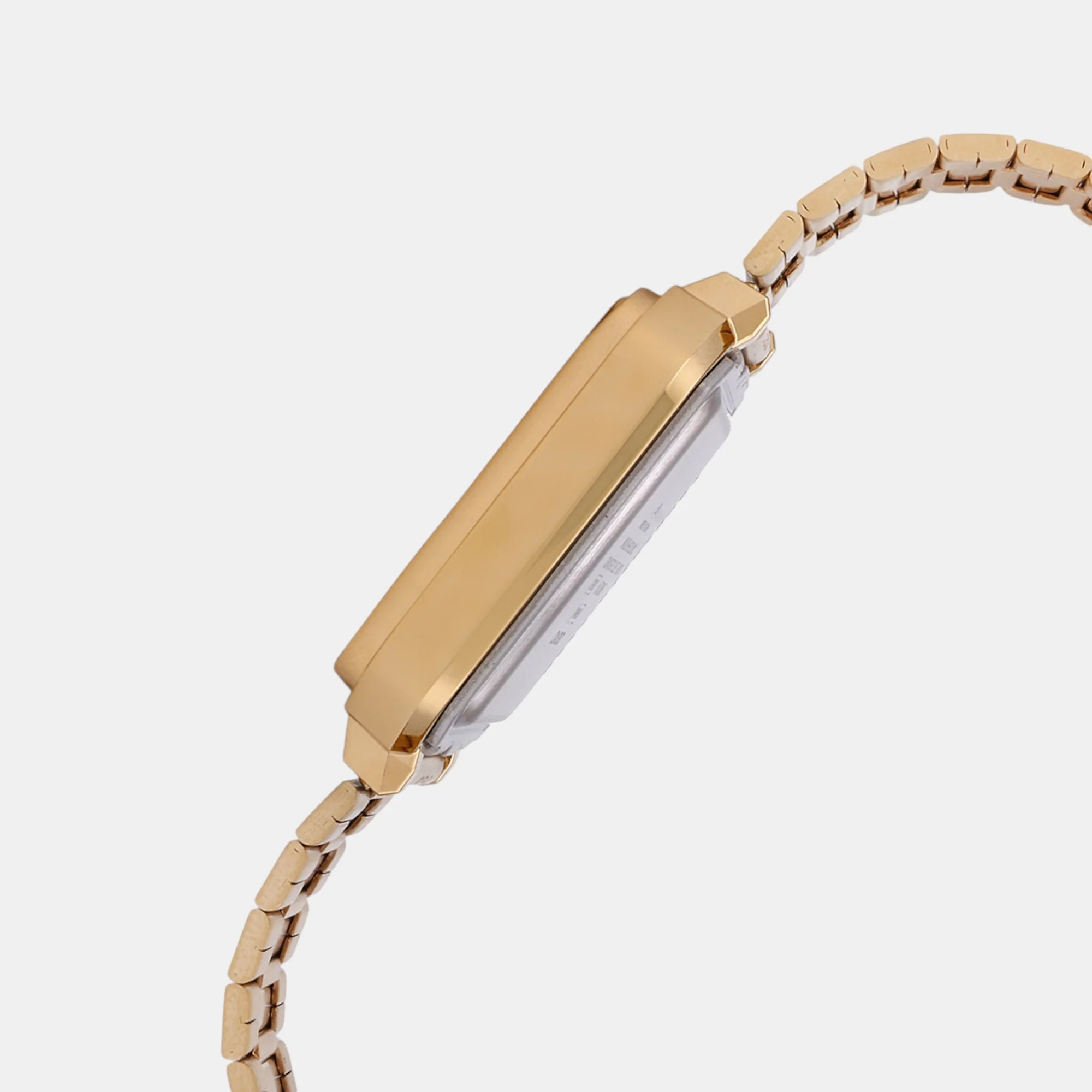 Vintage Unisex Quartz Gold Dial Digital Stainless Steel Watch D322 - Image 5