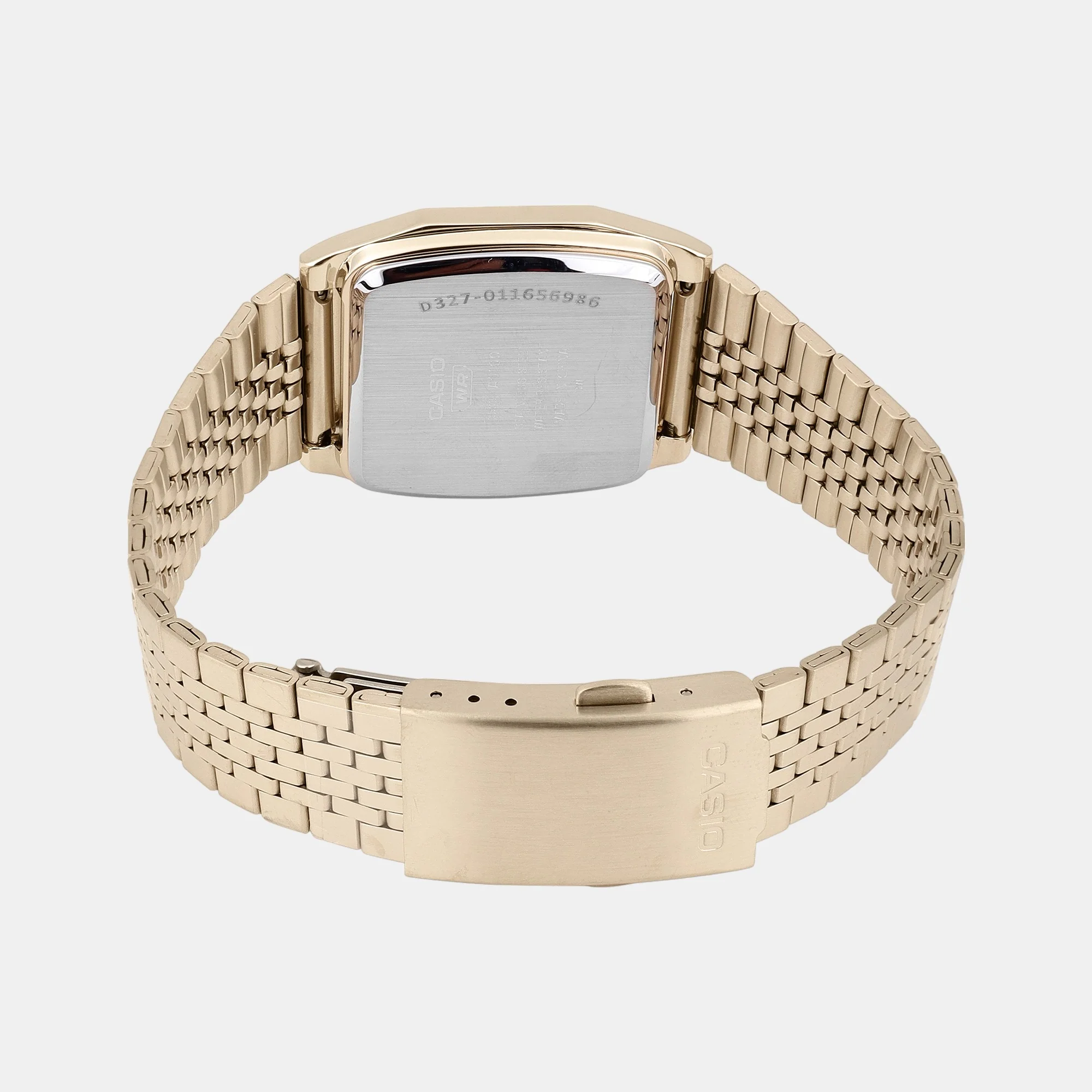 Vintage Unisex Quartz Gold Dial Digital Stainless Steel Watch D327 - Image 2