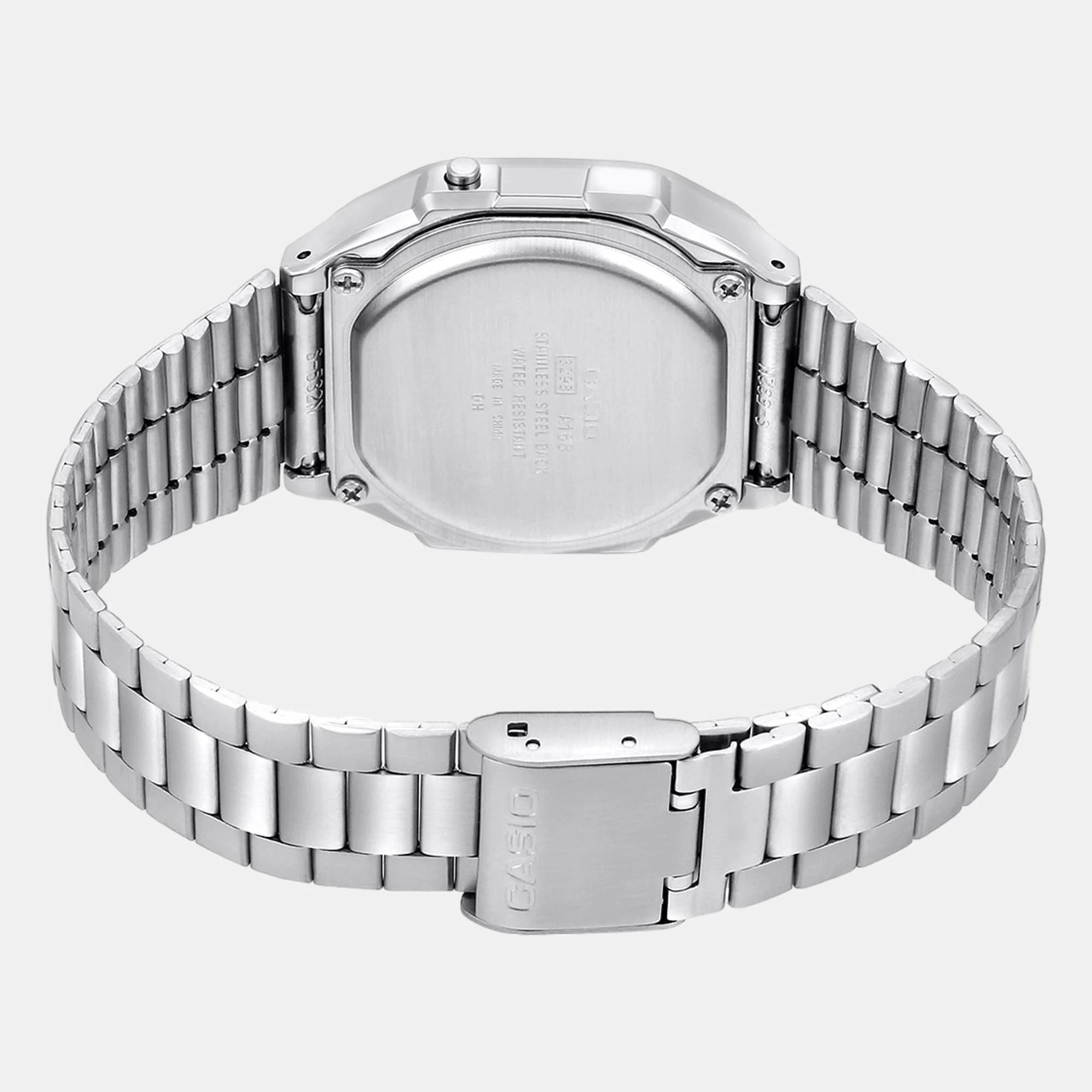Vintage Unisex Quartz Grey Dial Digital Stainless Steel Watch D131 - Image 4
