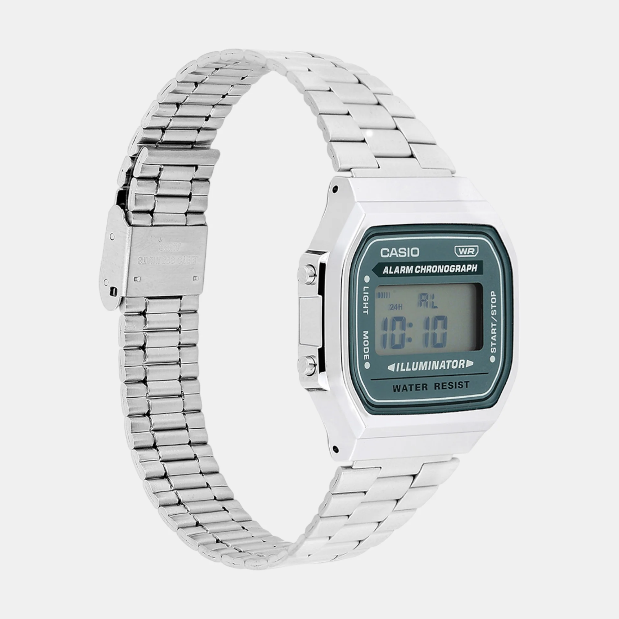 Vintage Unisex Quartz Grey Dial Digital Stainless Steel Watch D330 - Image 3