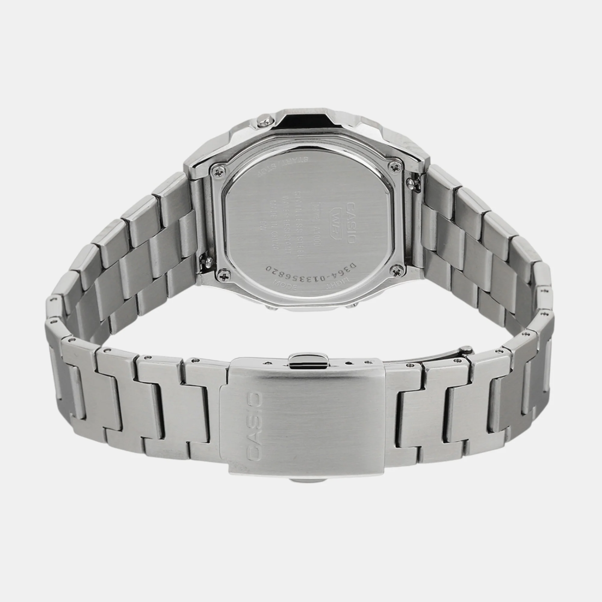 Vintage Unisex Quartz Silver Dial Digital Stainless Steel Watch D364 - Image 6