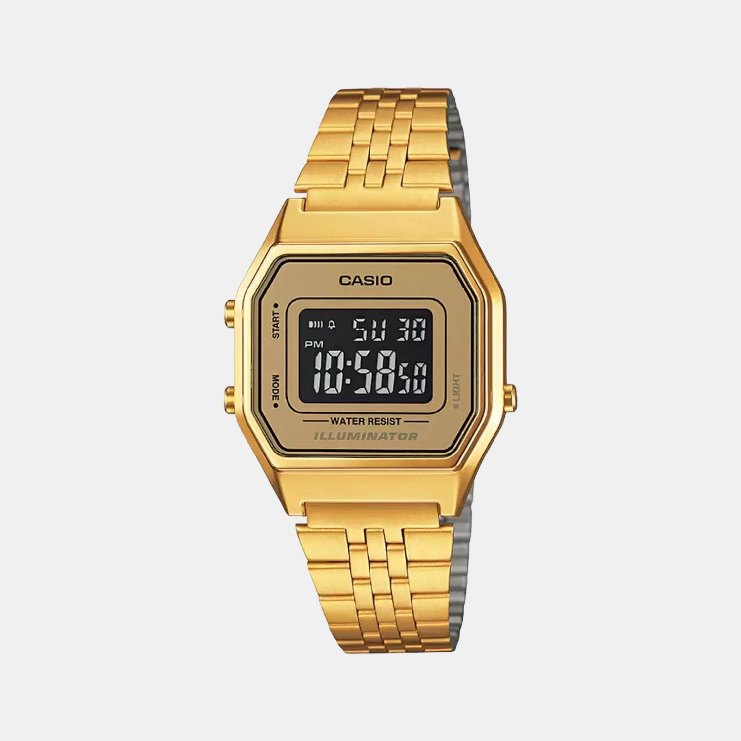 Vintage Unisex Quartz Two Tone Dial Digital Stainless Steel Watch D127