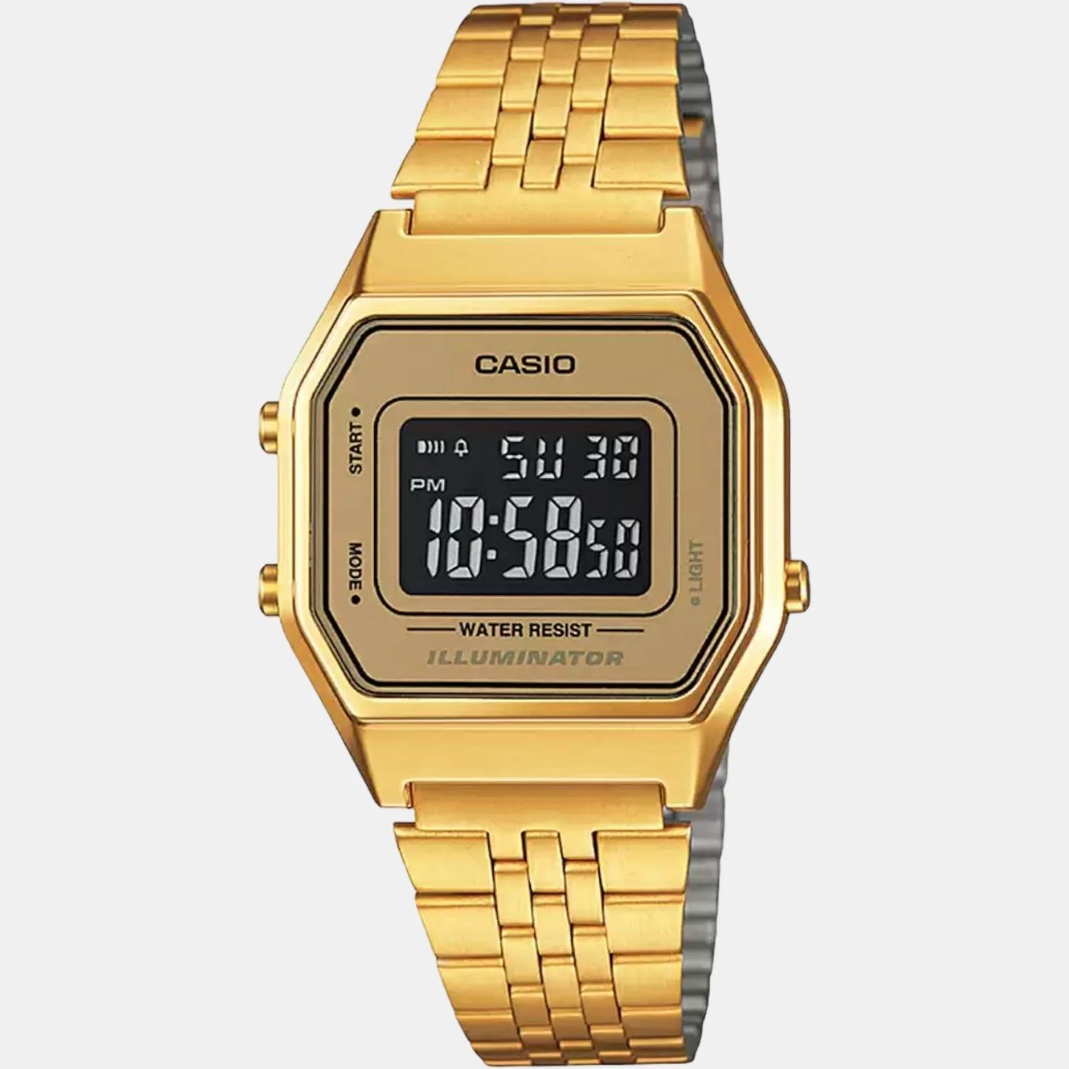 Vintage Unisex Quartz Two Tone Dial Digital Stainless Steel Watch D127 - Image 2