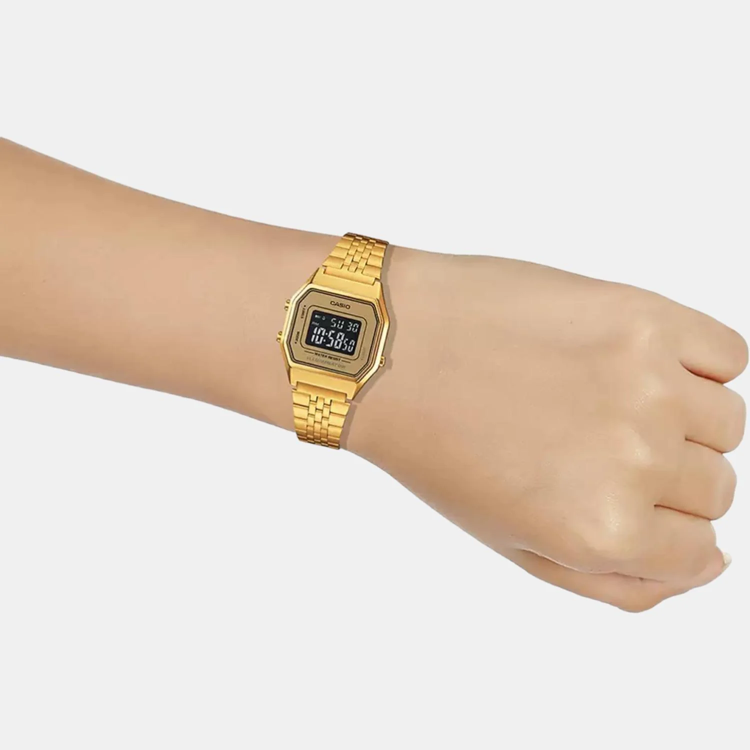 Vintage Unisex Quartz Two Tone Dial Digital Stainless Steel Watch D127 - Image 6