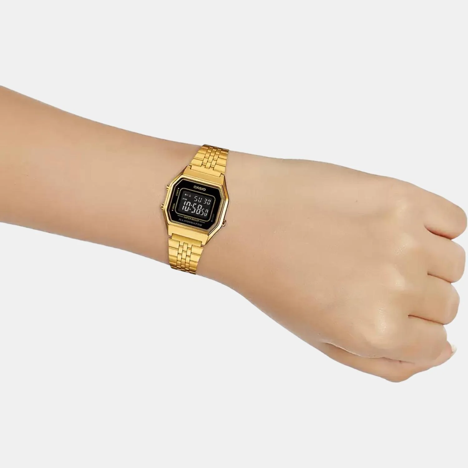 Vintage Women Quartz Black Dial Digital Stainless Steel Watch D205 - Image 6
