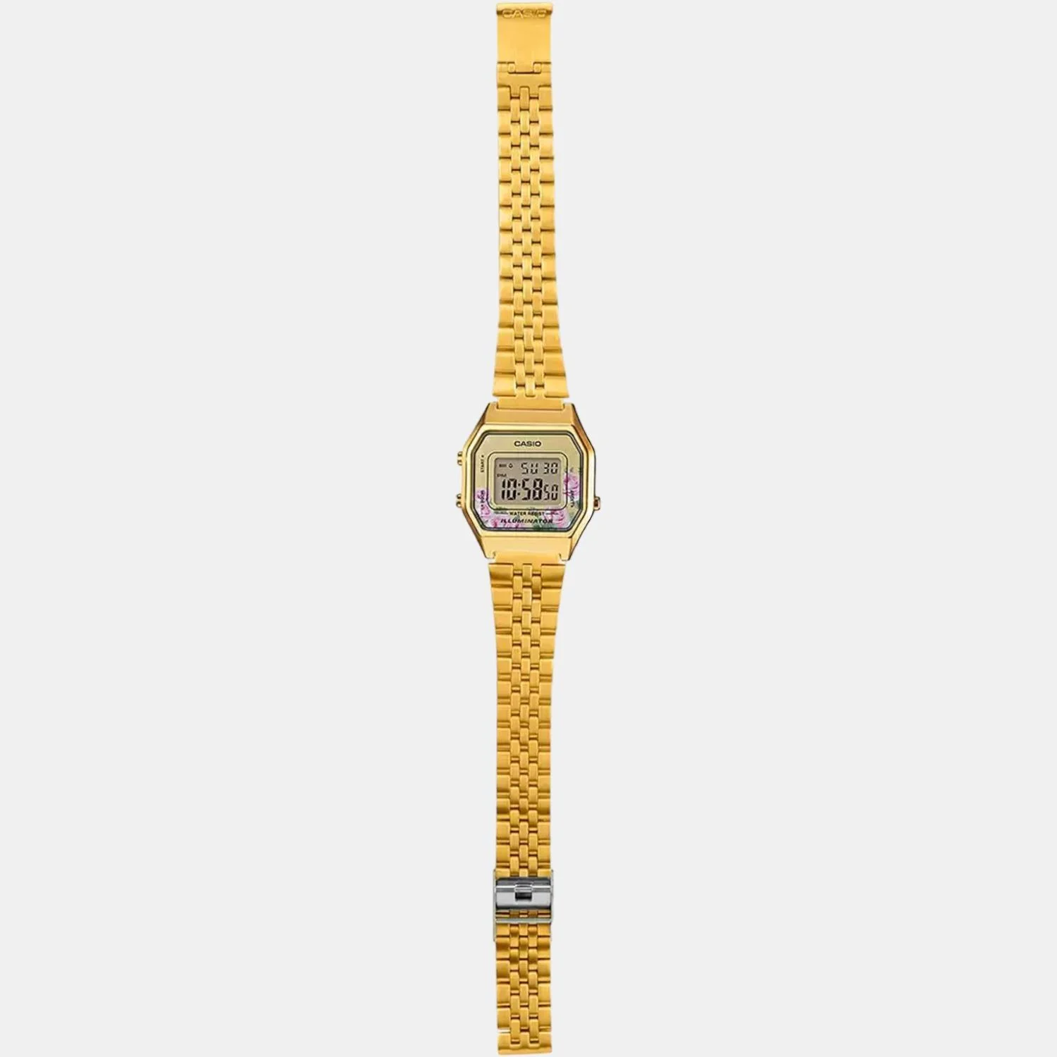 Vintage Women Quartz Gold Dial Digital Stainless Steel Watch D206 - Image 6