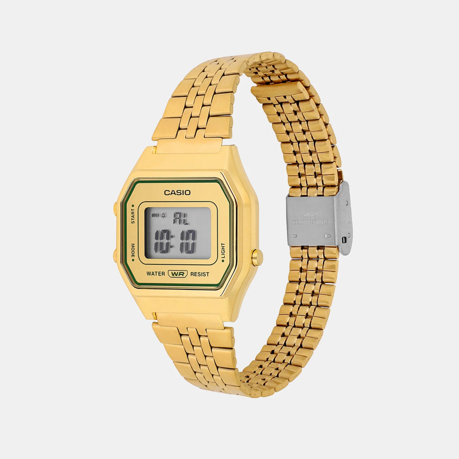 Vintage Women Quartz Gold Dial Digital Stainless Steel Watch D382 - Image 2