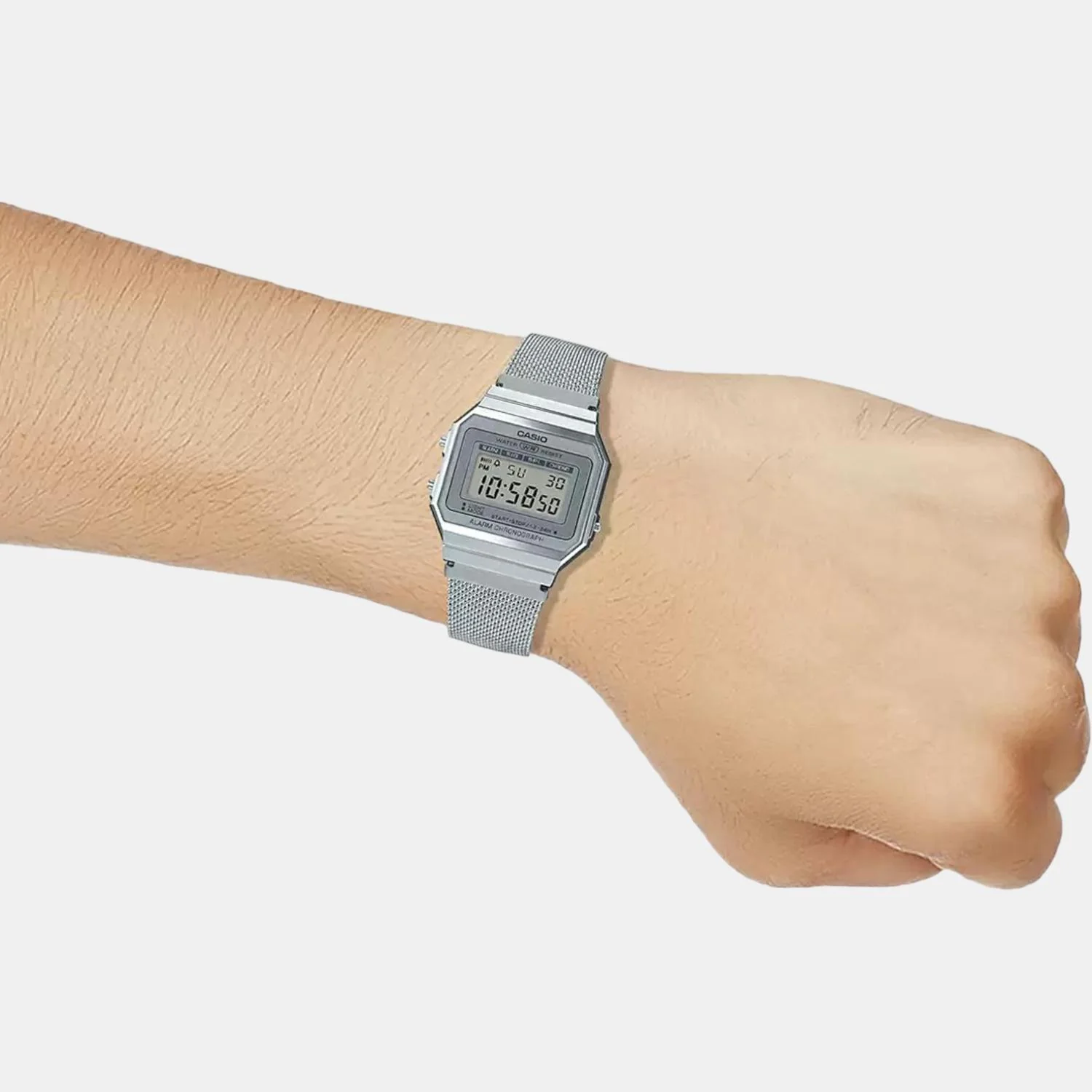 Vintage Women Quartz Grey Dial Digital Mesh Watch D170 - Image 6