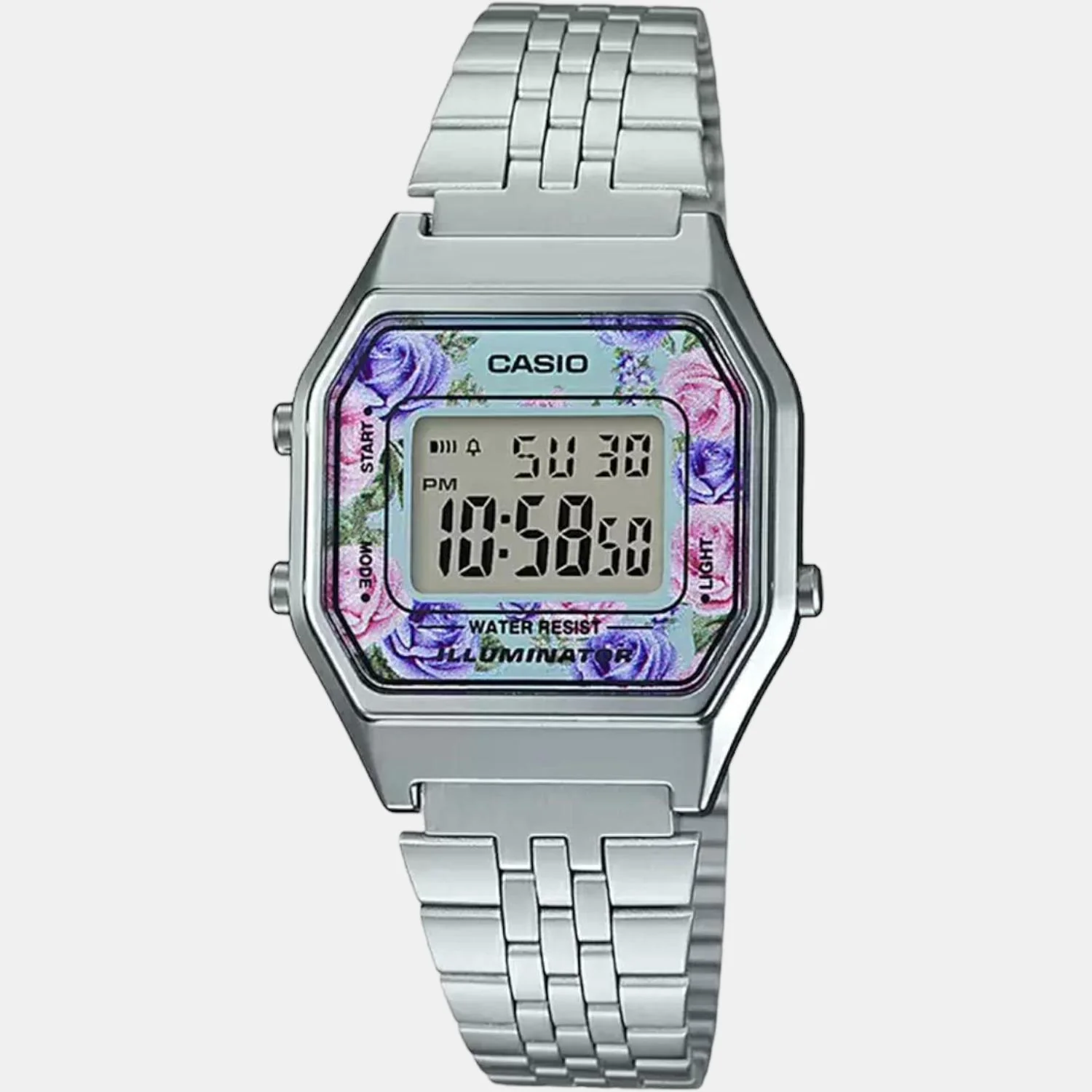 Vintage Women Quartz Silver Dial Digital Stainless Steel Watch D203 - Image 2