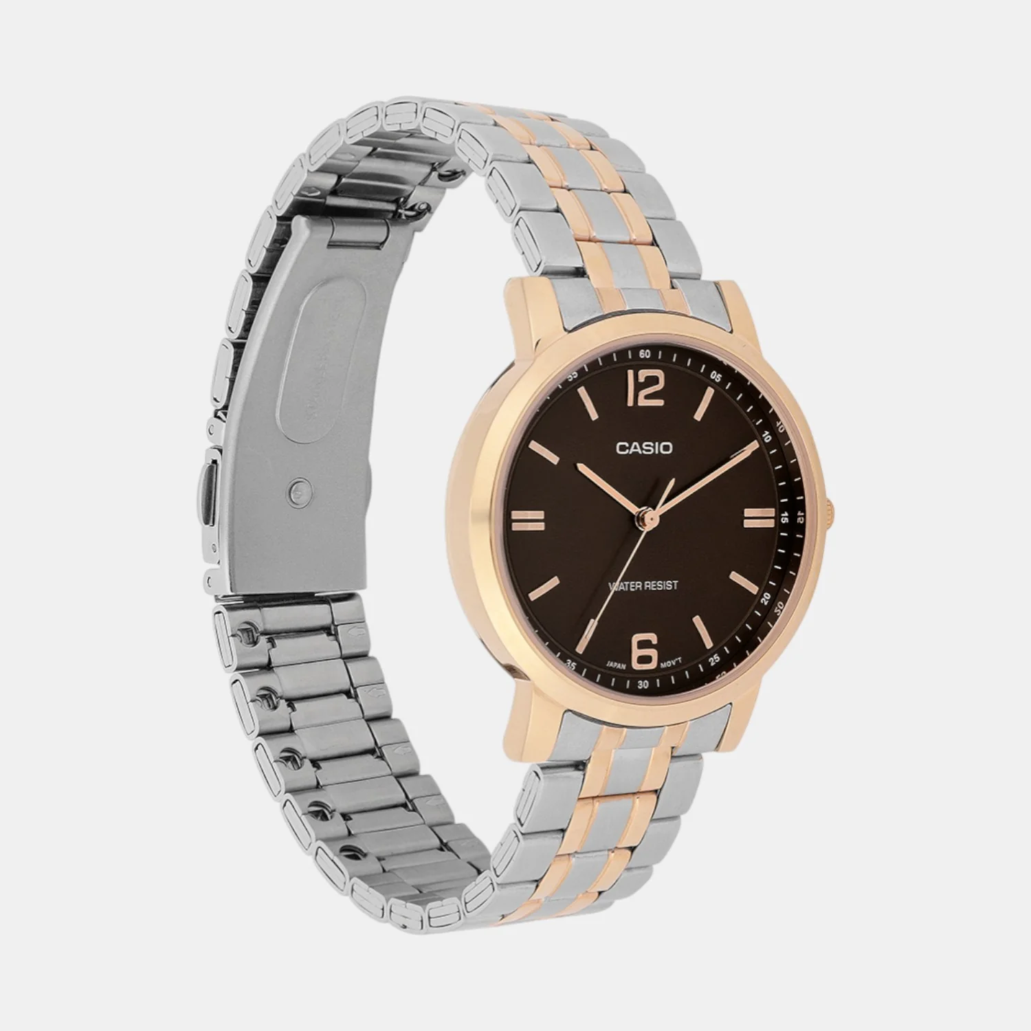 Women Quartz Brown Dial Analog Stainless Steel Watch A2443 - Image 3