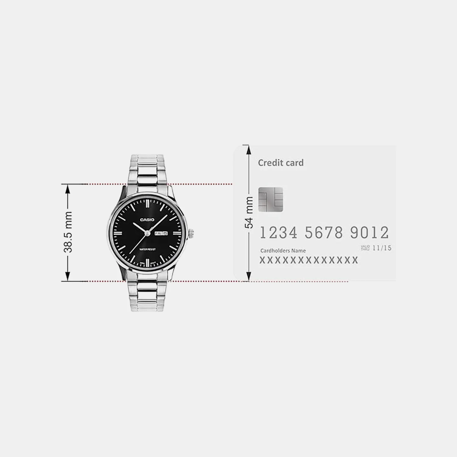 Women Quartz Black Dial Analog Stainless Steel Watch A2501 - Image 7