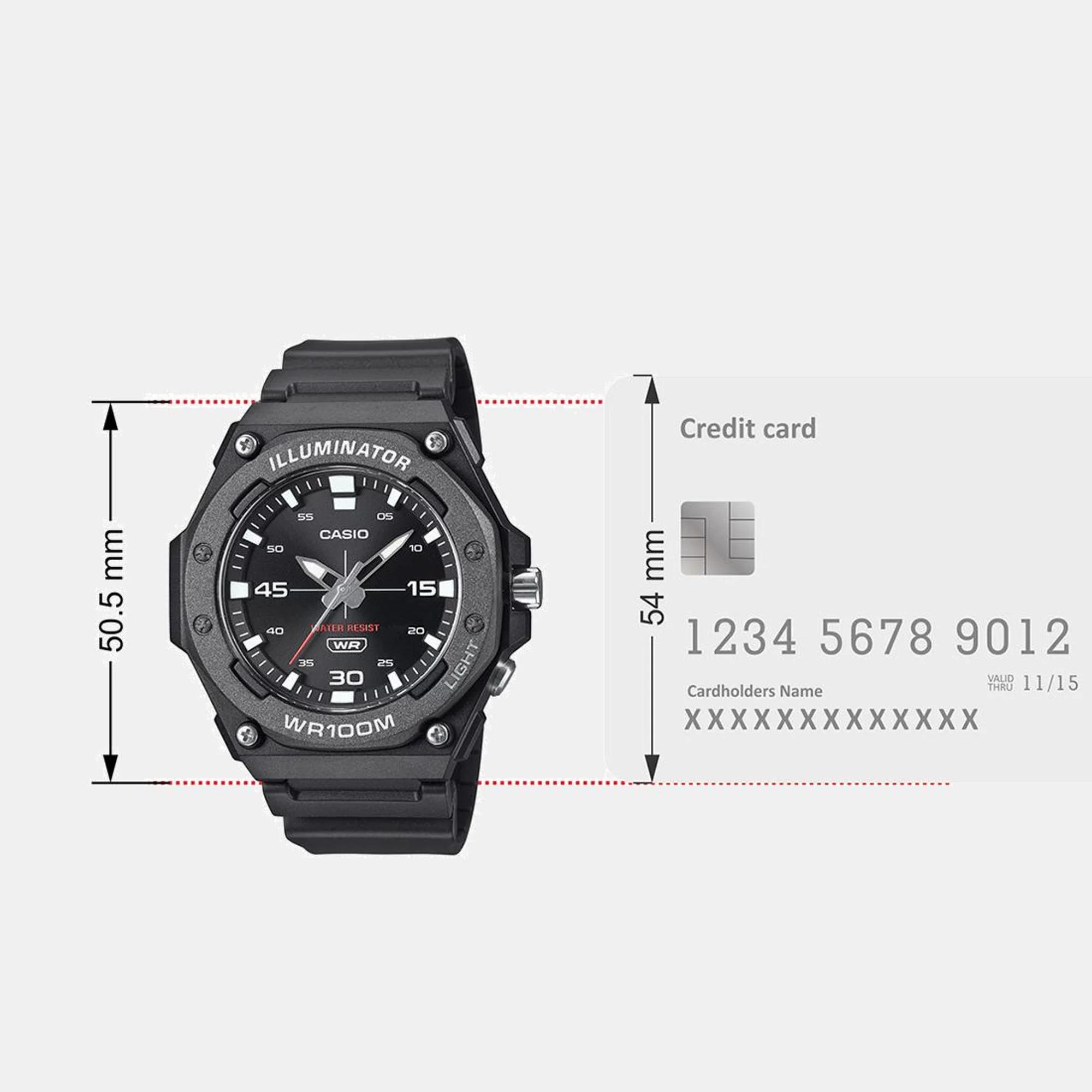 Youth Men Quartz Black Dial Analog Resin Watch D355 - Image 9