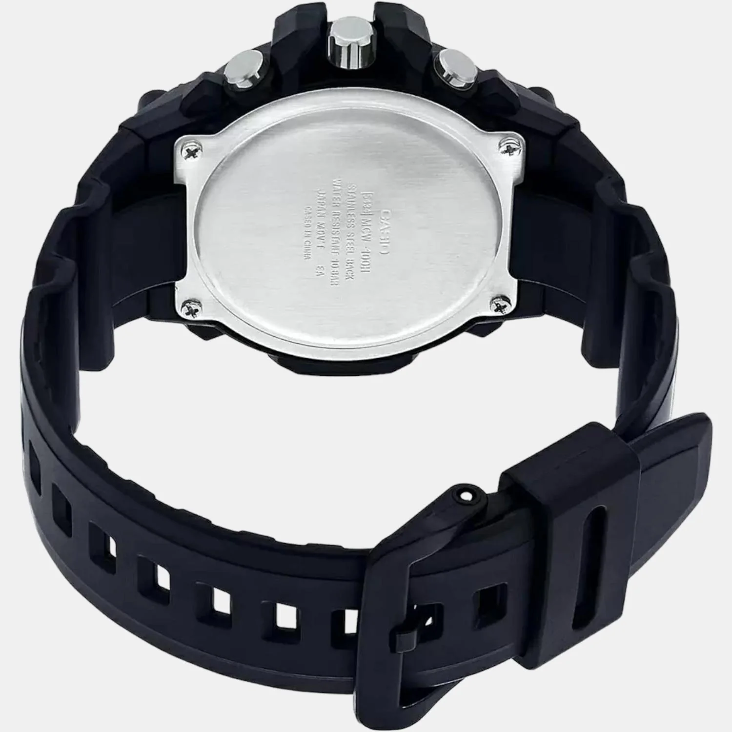 Youth Men Quartz Black Dial Chronograph Resin Watch AD215 - Image 4
